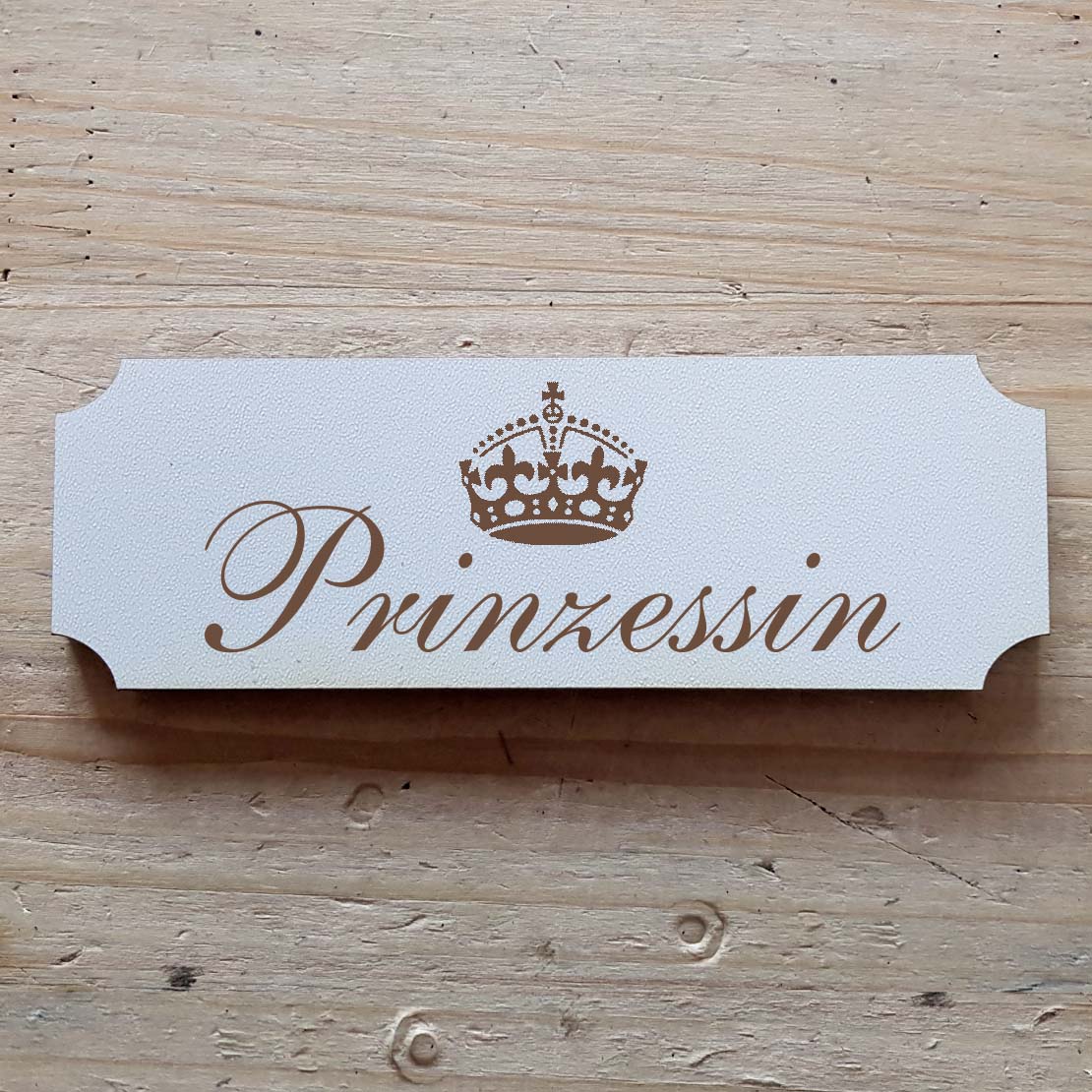 Selbstklebendes Schild « Prinzessin » mit Motiv