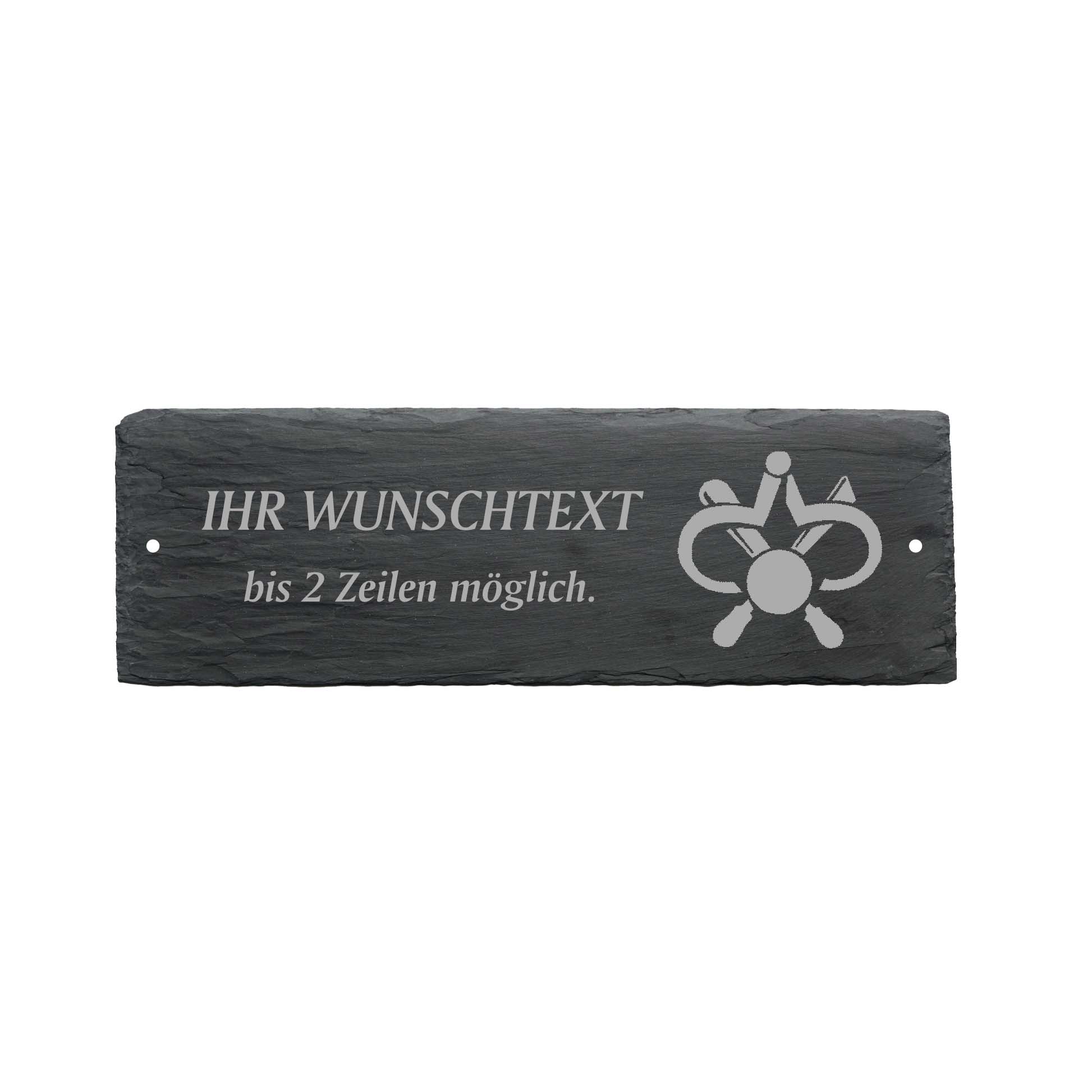Türschild « DRECHSLER » ca. 22 x 8 cm - aus Schiefer