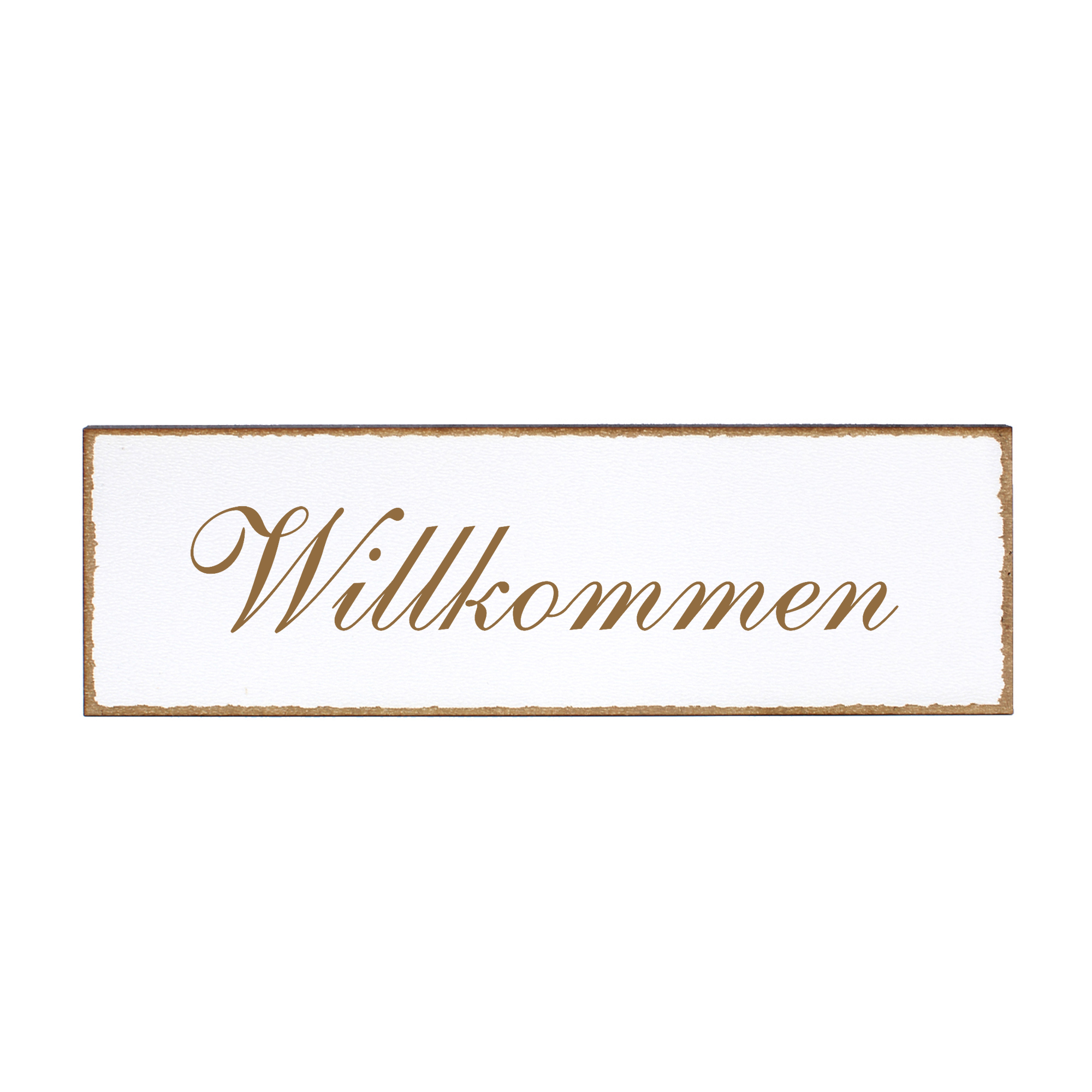 Deko Türschild - Willkommen - Schild 150 x 50 mm - Schilder Türschilder