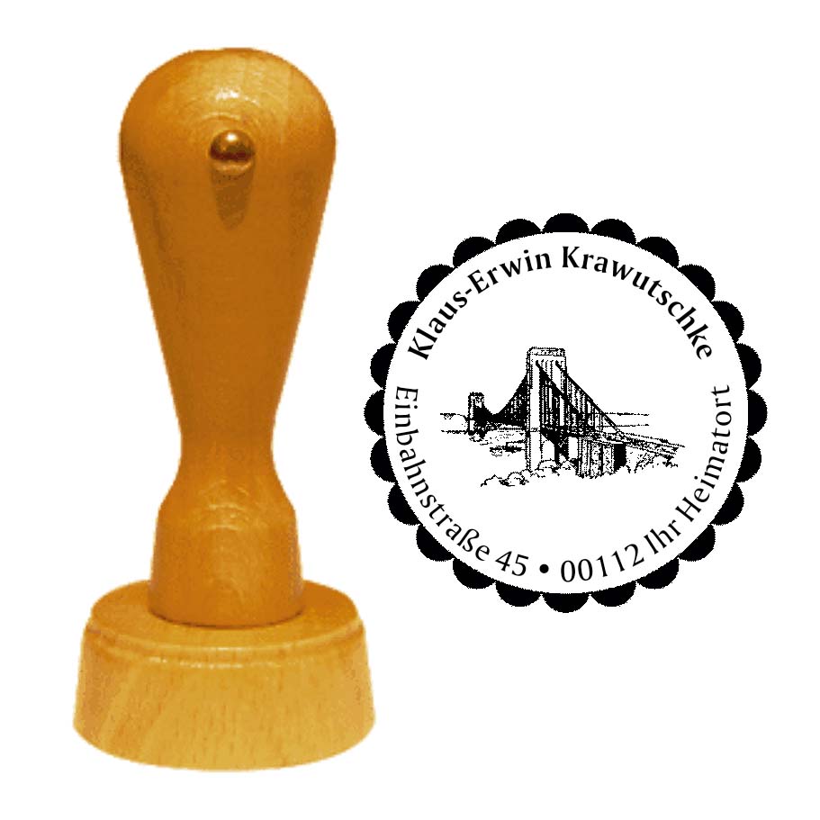Adressenstempel « GOLDEN GATE BRIDGE » mit persönlichem Wunschtext
