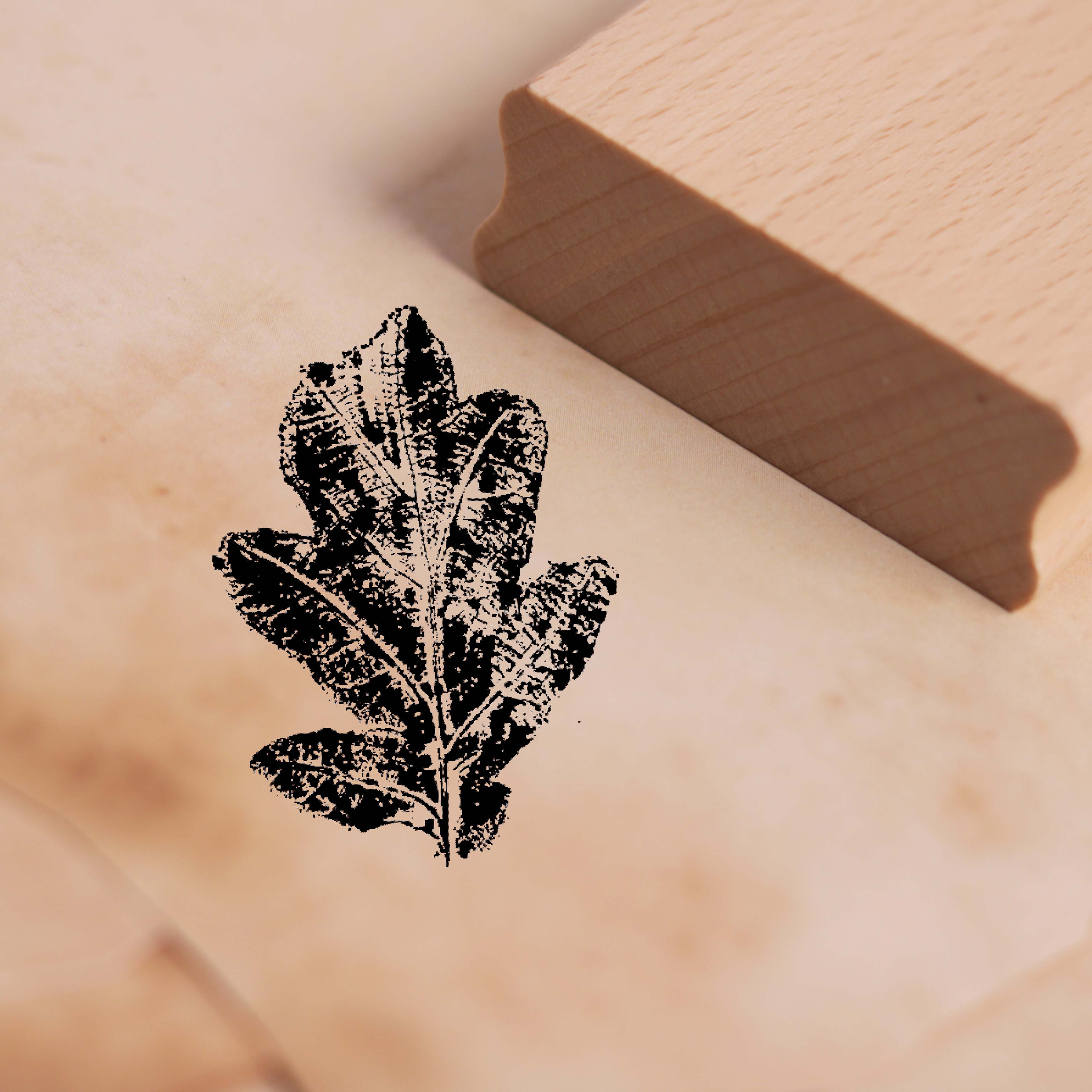 Motivstempel Eichenblatt Stempel Eiche ca. 28mm x 38mm
