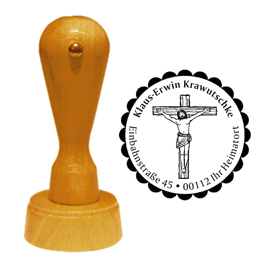 Adressenstempel « JESUS » mit persönlichem Wunschtext