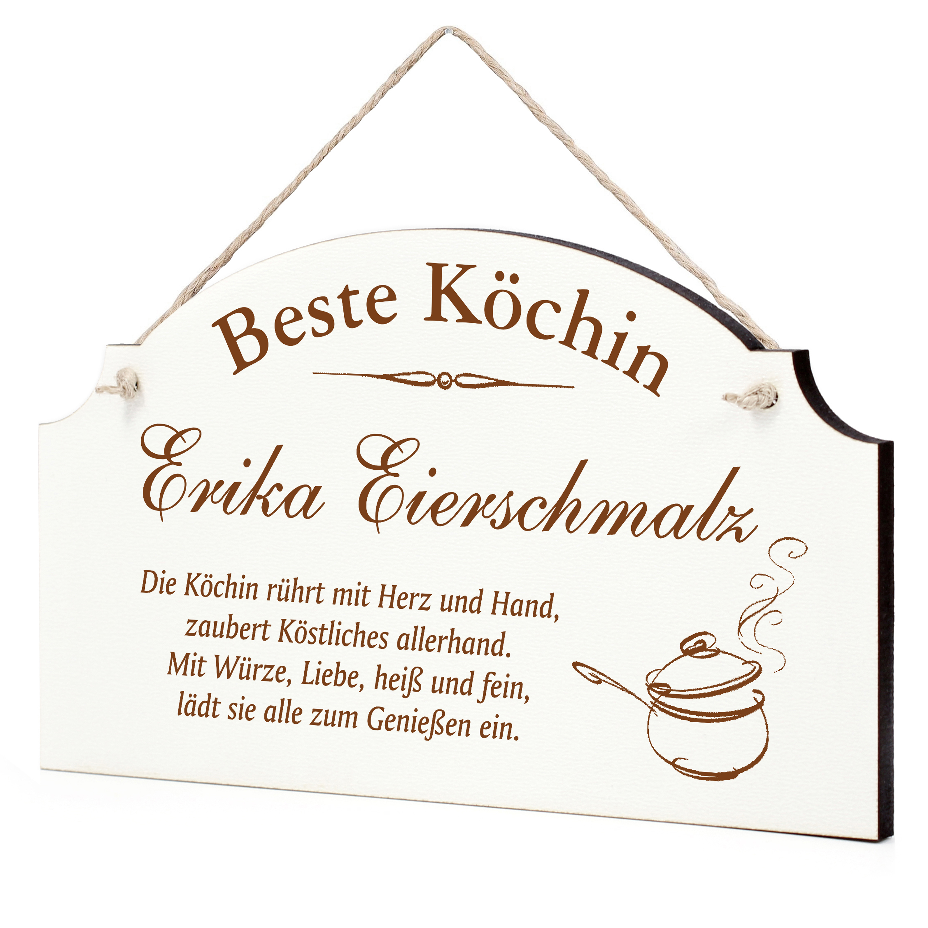 Schild Bester Koch Beste Köchin Geschenk - lustige Geschenke in 3 Größen zum Geburtstag
