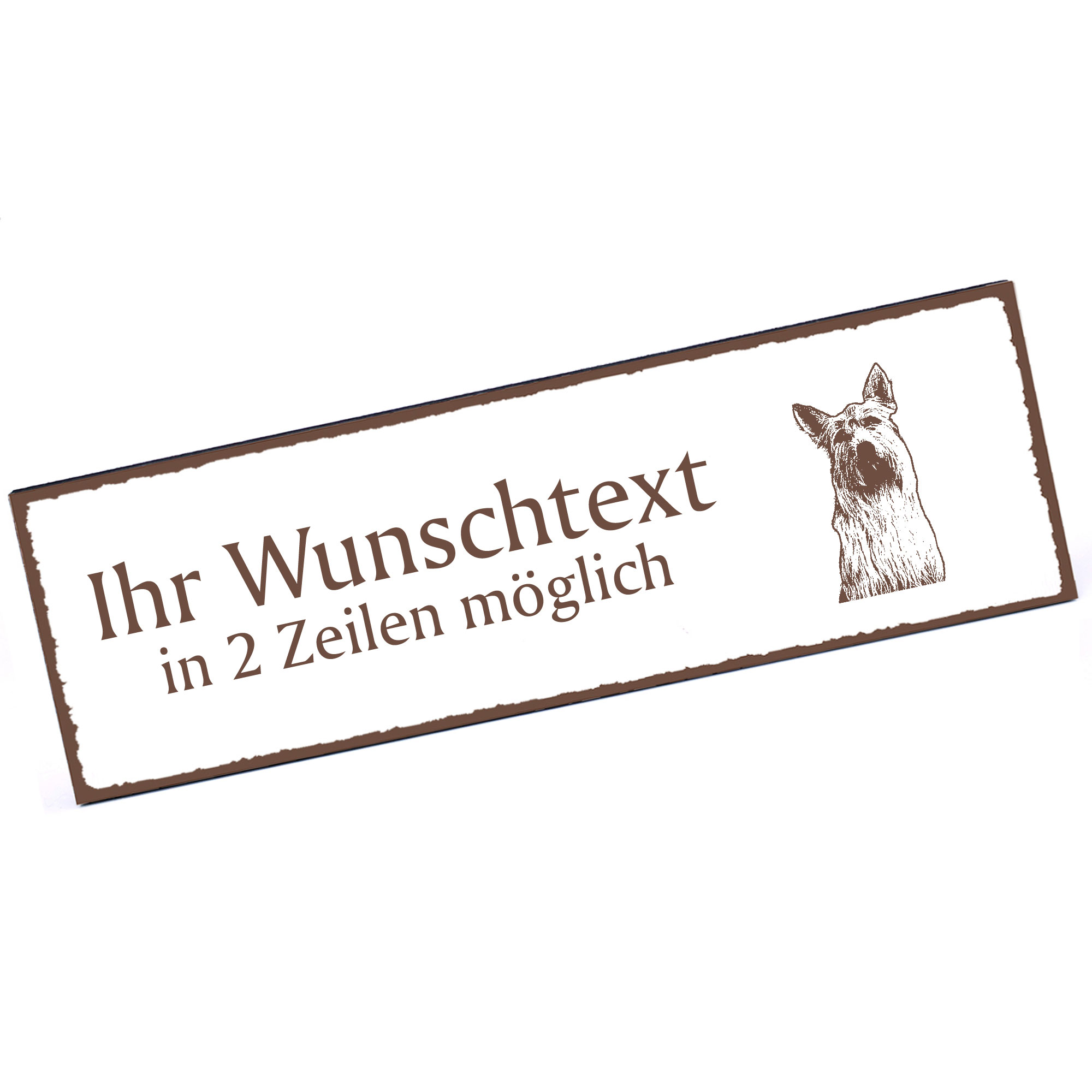 Türschild Berger de Picardie Sheperd  Namensschild personalisiert mit Gravur - 150mm x 50mm - selbst