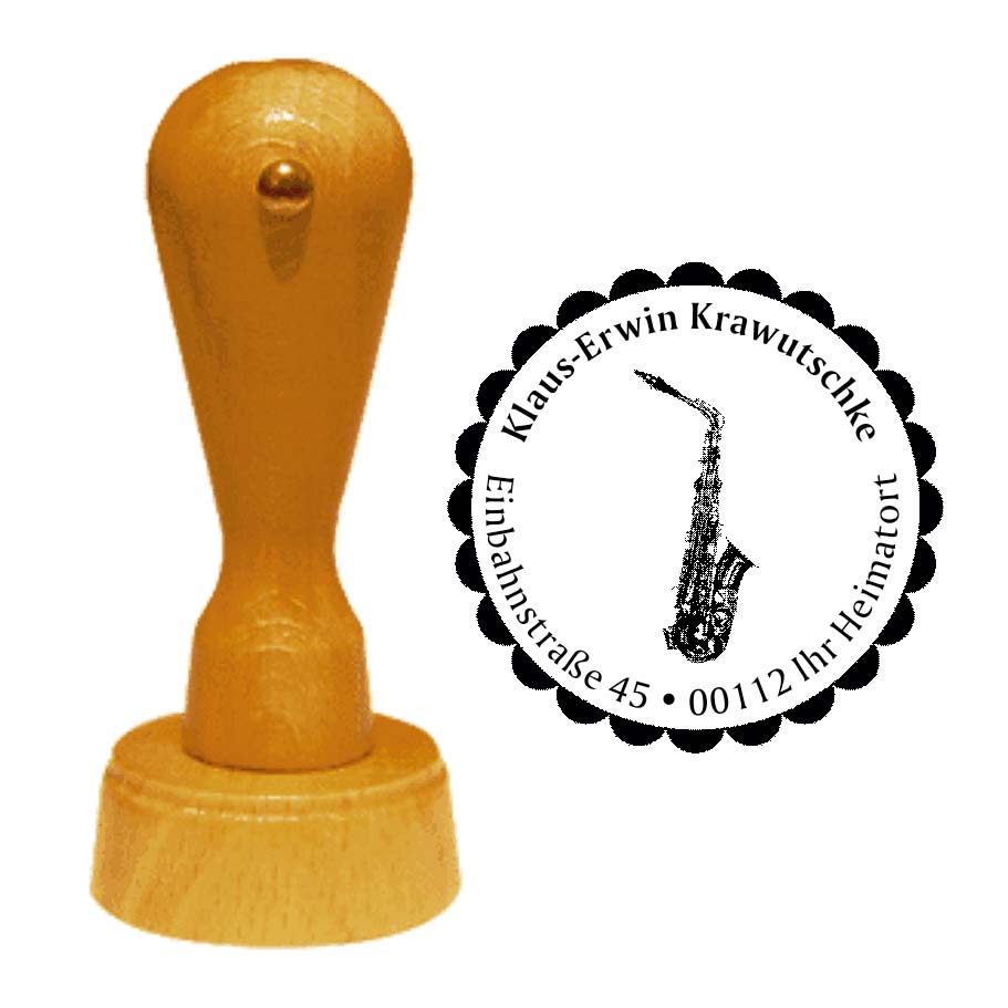 Adressenstempel « SAXOPHON »