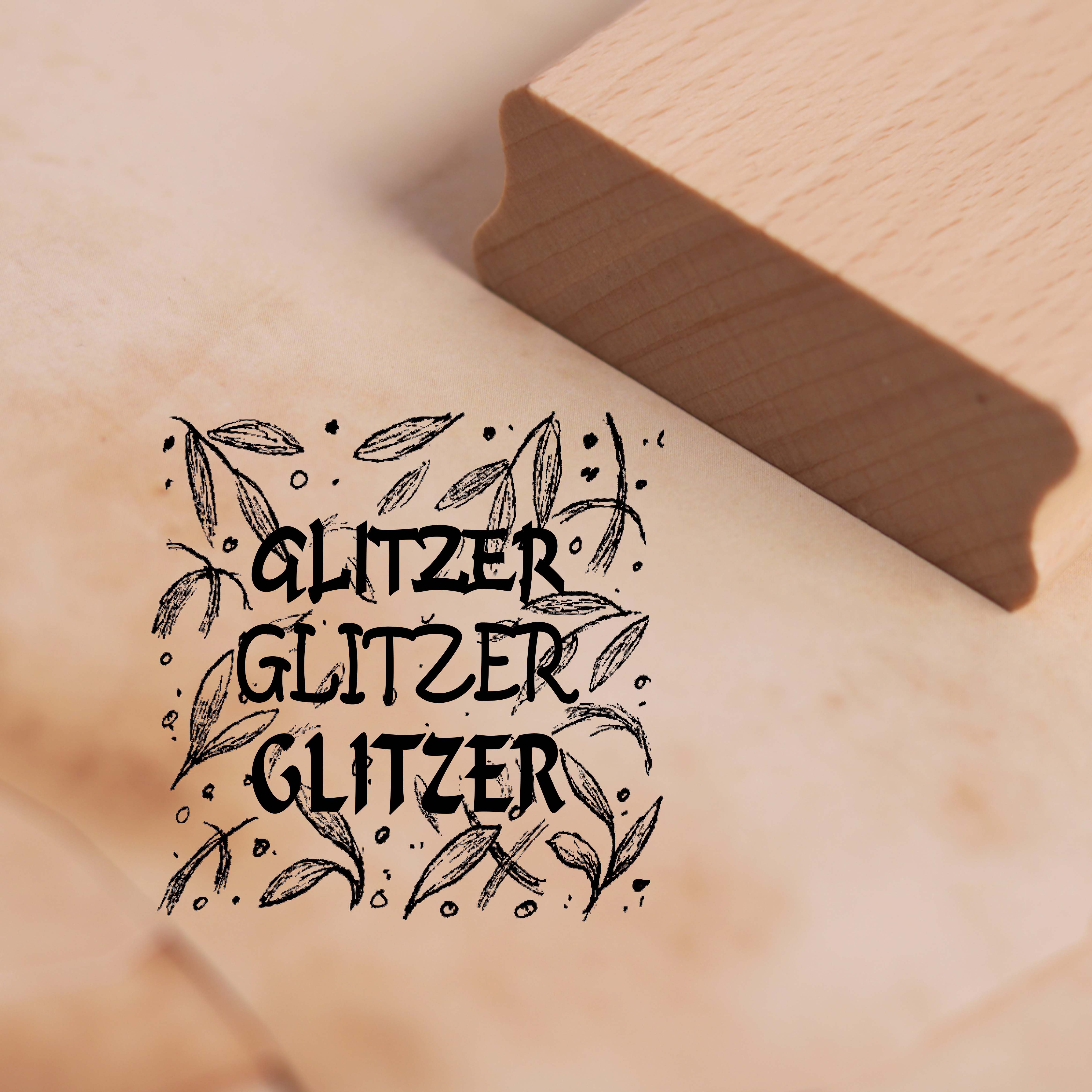 Motivstempel Glitzer Glitzer Glitzer Stempel 48 x 48 mm
