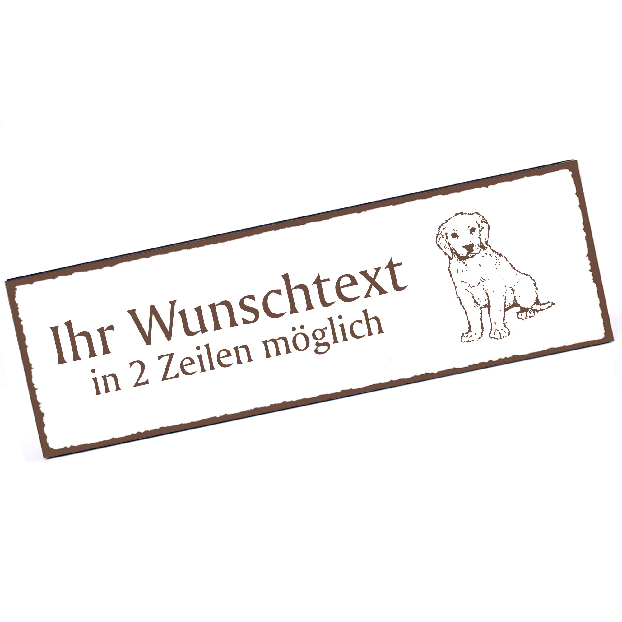 Türschild Labrador Retriever Welpe  Namensschild personalisiert mit Gravur - 150mm x 50mm - selbstkl