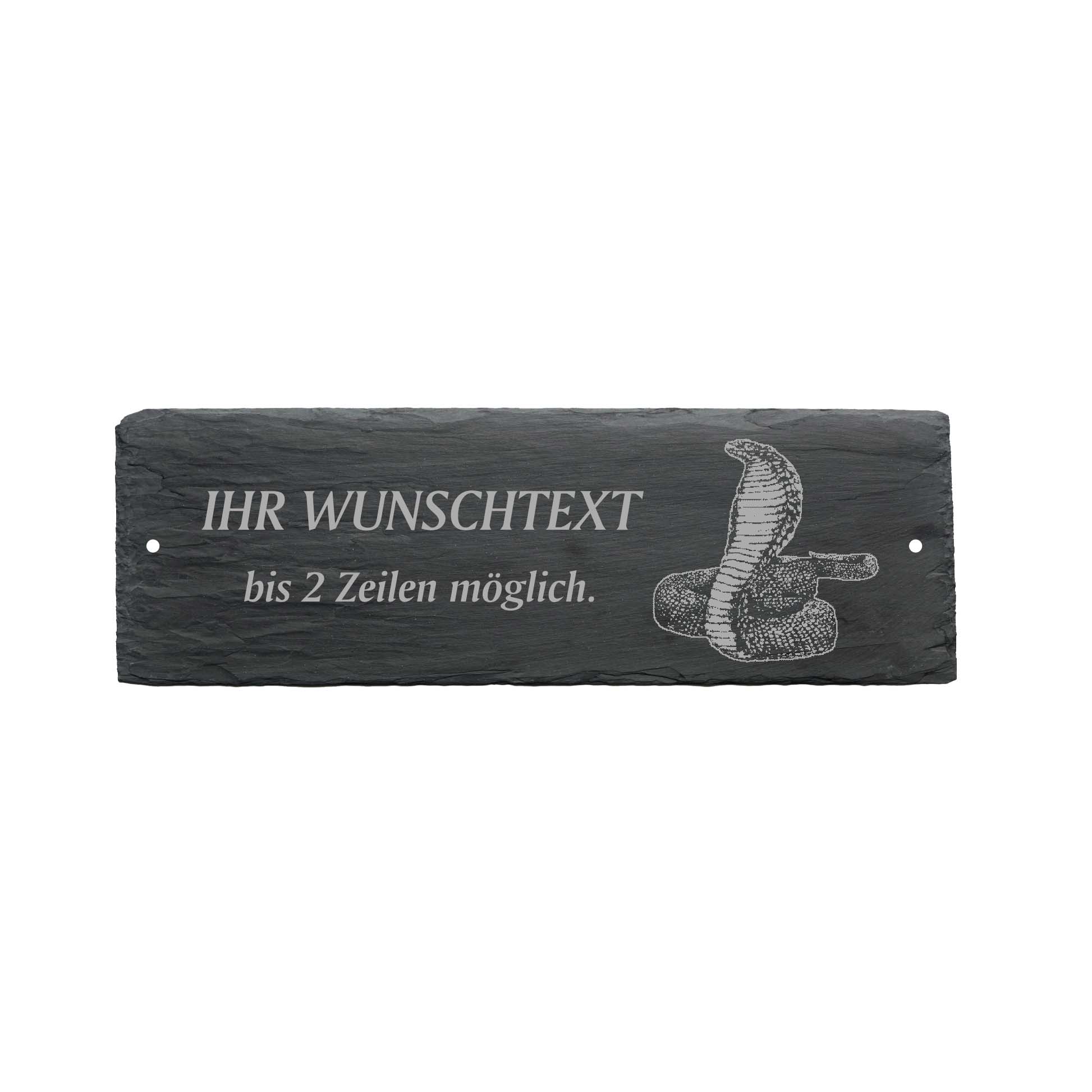 Türschild « KOBRA » ca. 22 x 8 cm - aus Schiefer