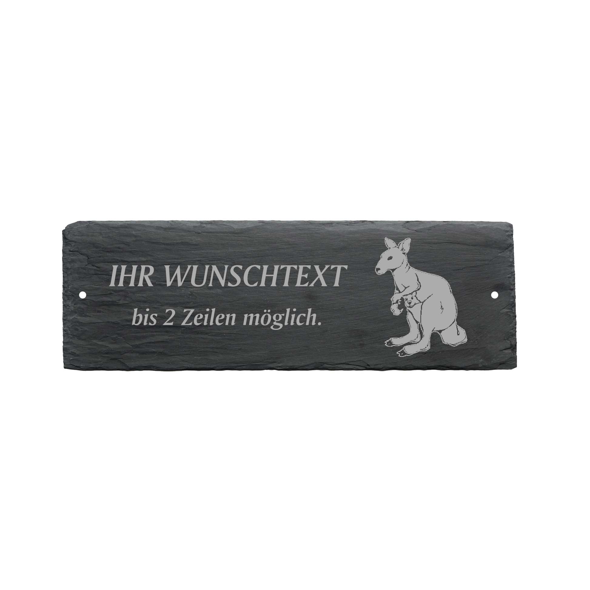 Türschild « KÄNGURU » ca. 22 x 8 cm - aus Schiefer