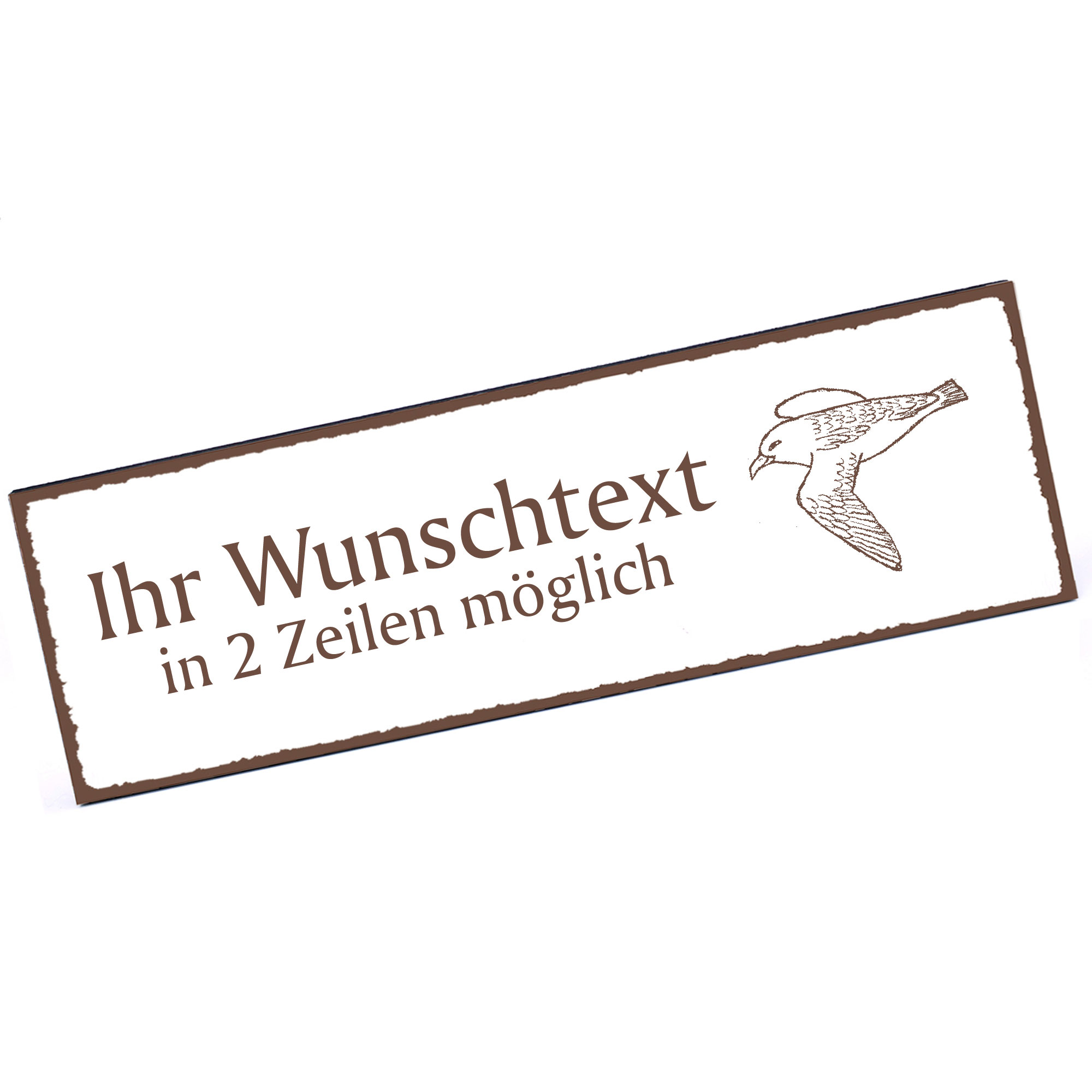 Türschild Nordatlantischer Eissturmvogel  Namensschild personalisiert mit Gravur - 150mm x 50mm - se