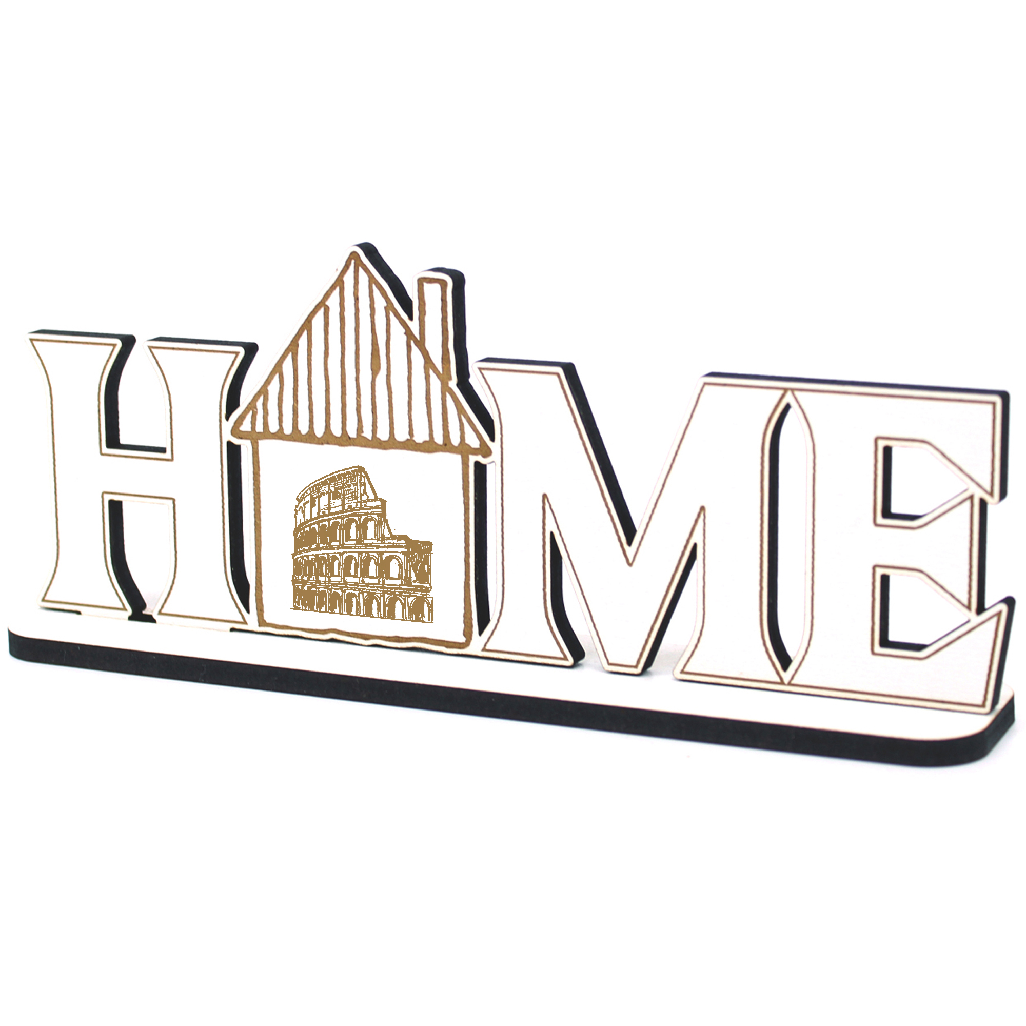 Deko Home Aufsteller Holz - Kolosseum - 28x12 cm Holzdeko