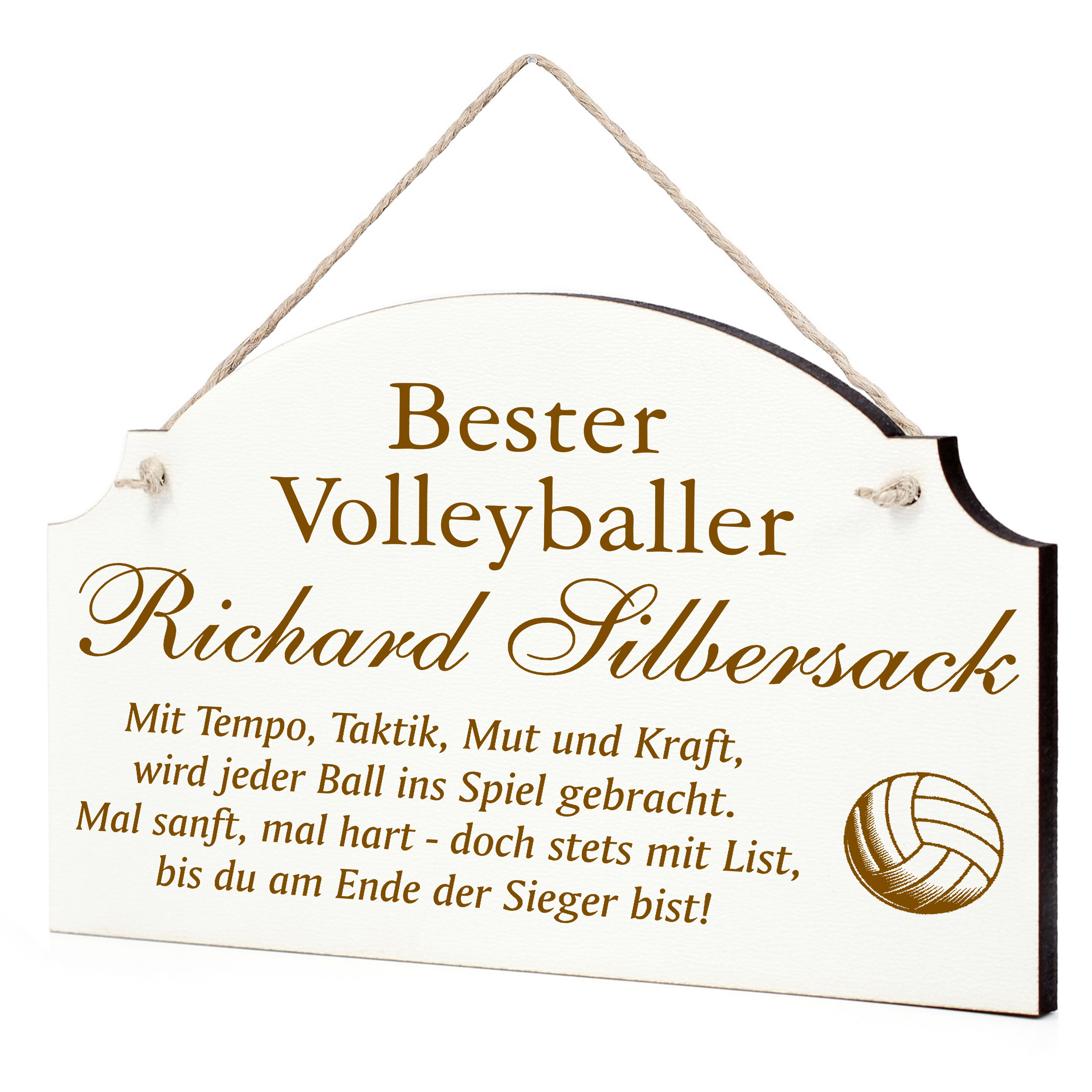 Lustiges Volleyball Schild - perfektes Geschenk für Volleyballfans, Volleyballspieler oder Trainer
