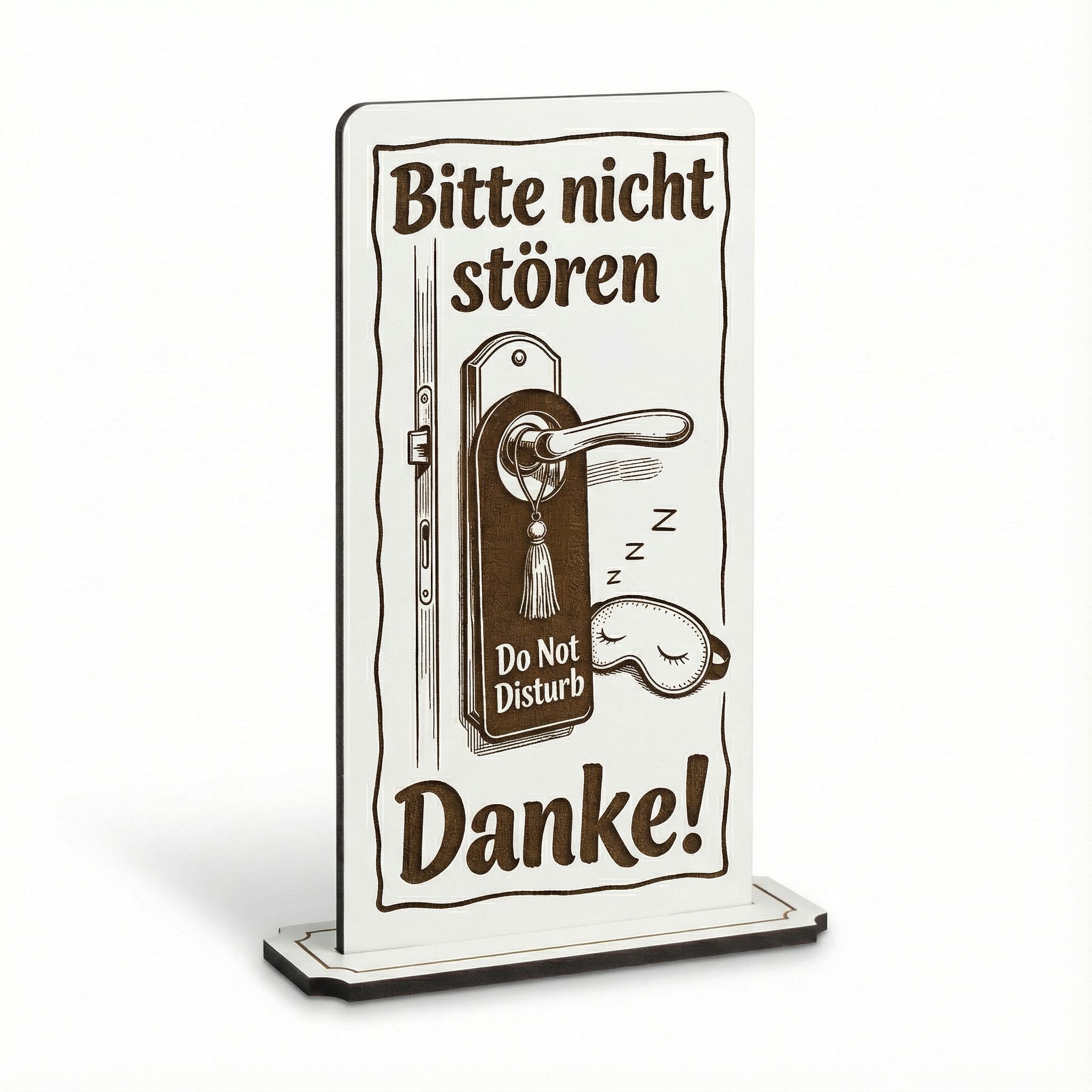 Aufsteller Schild „Bitte nicht stören“ – Tischaufsteller 10x20 cm inkl. Standfuß