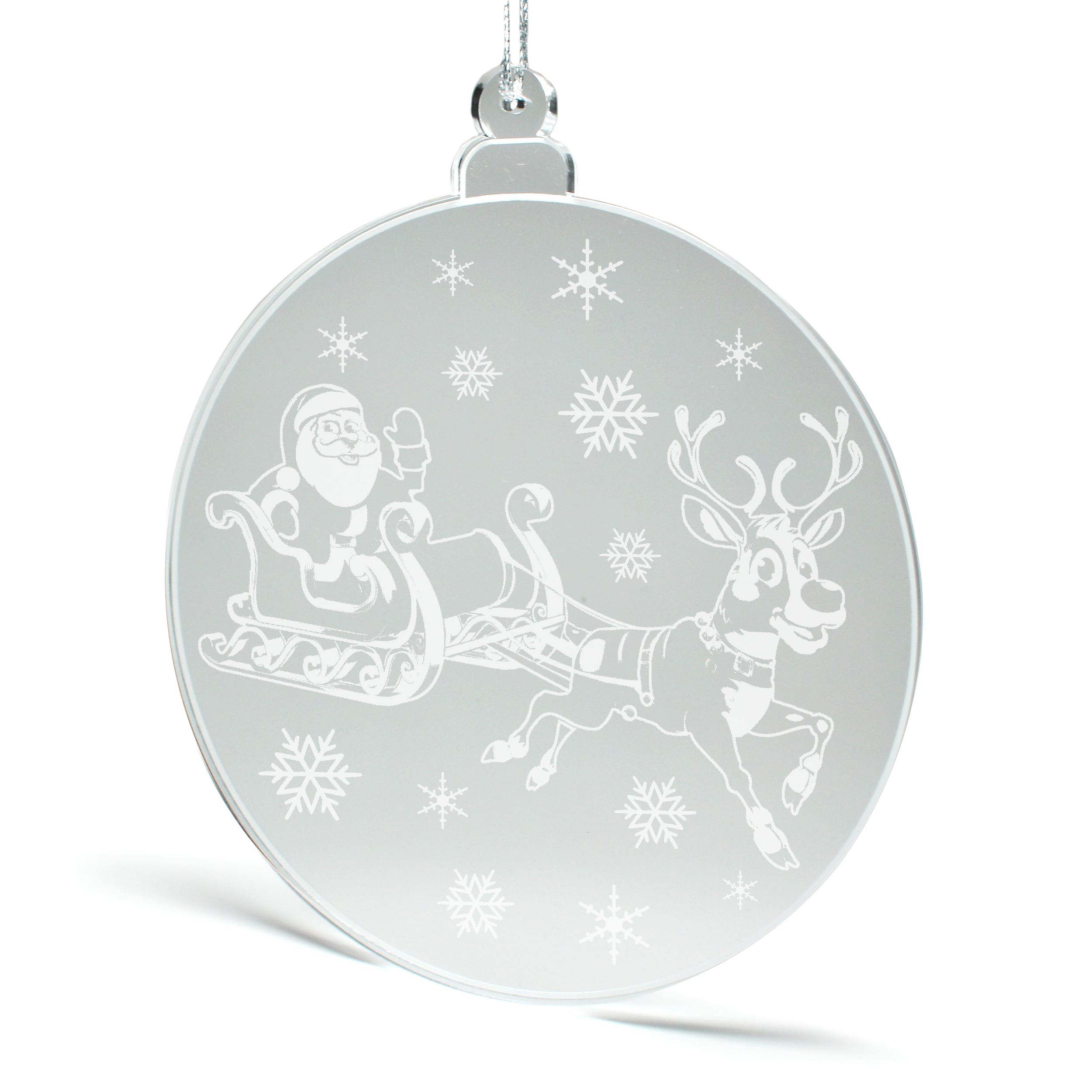 Fensteranhänger Weihnachtsmann Schlitten Rentier Weihnachten aus Acryl – Winterdeko Fensterdekoration