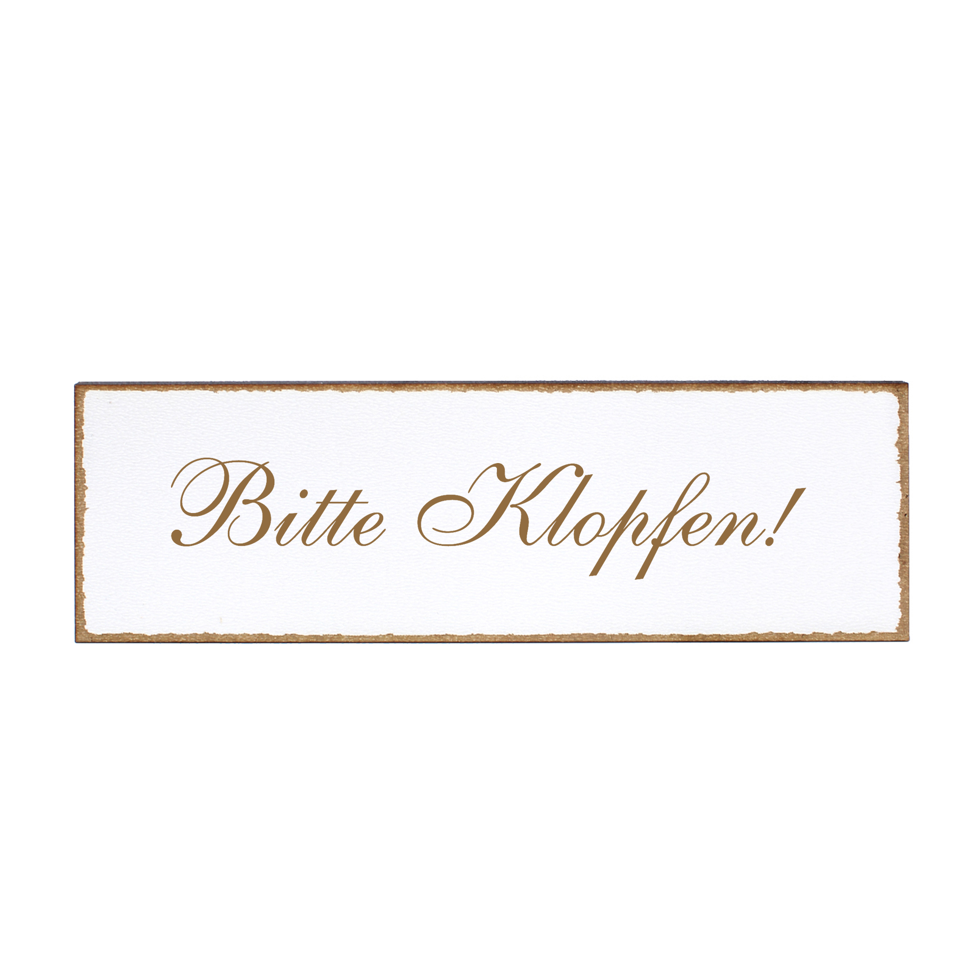 Deko Türschild - Bitte Klopfen! - Schild 150 x 50 mm - Schilder Türschilder