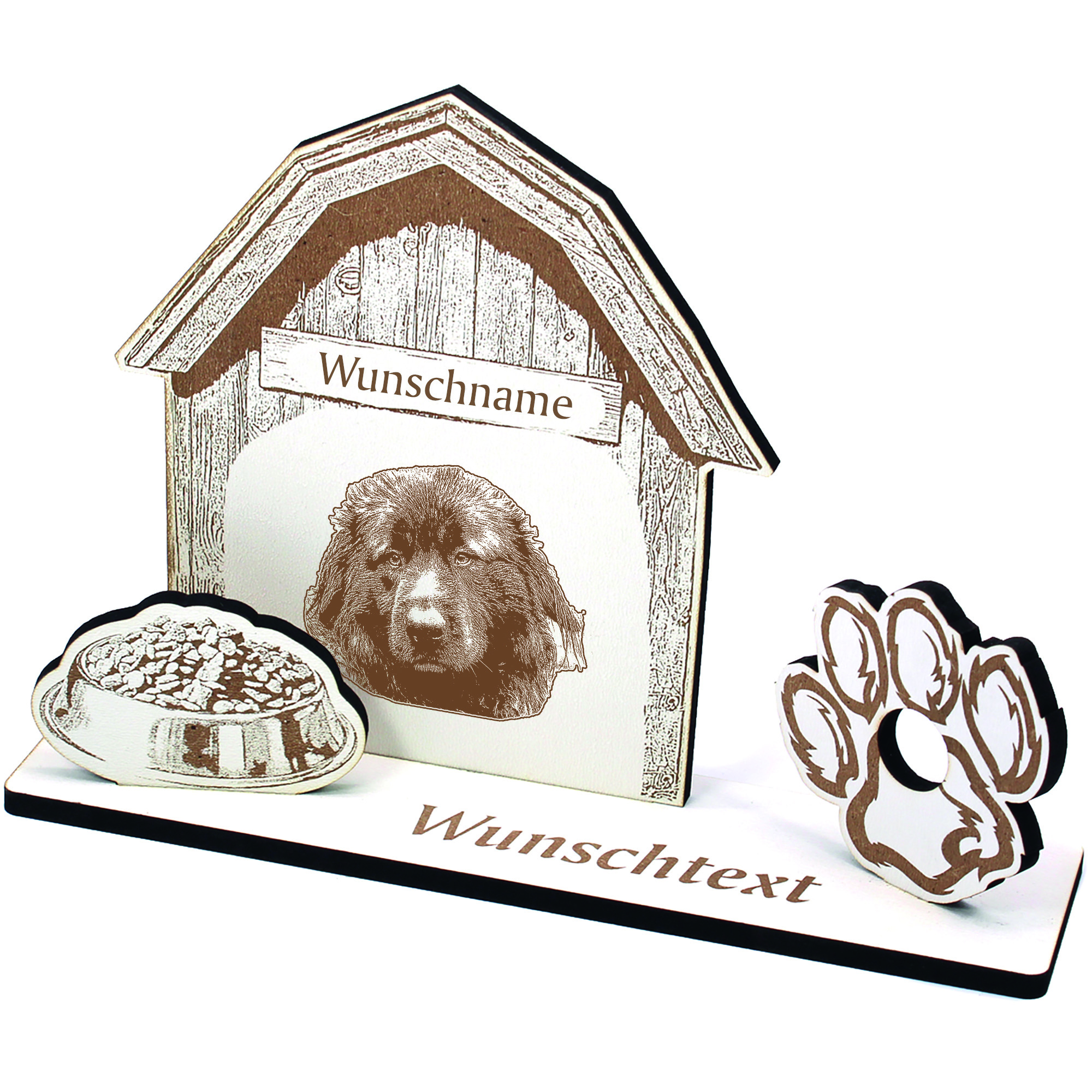 Geldgeschenk Hund Serra De Estrela Berghund  - personalisiert 20x14cm