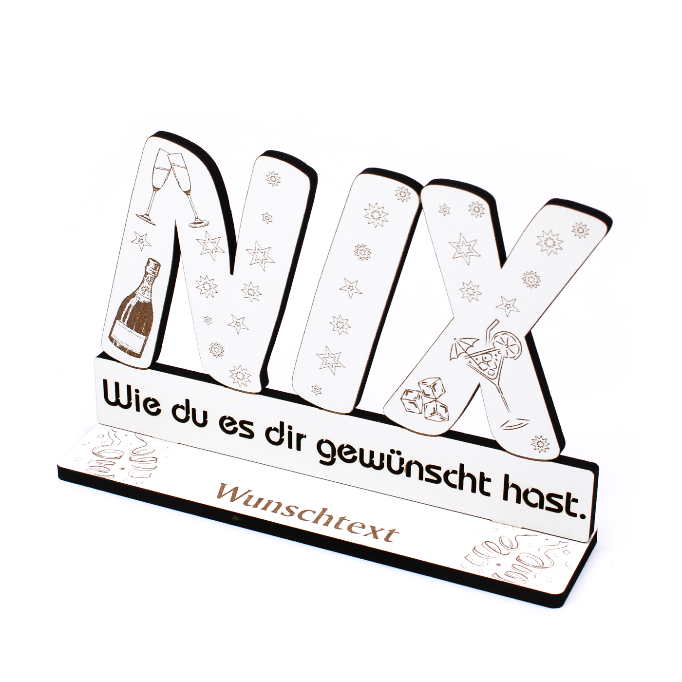 Geldgeschenk Nix - wie du es dir gewünscht hast - inkl. Wunschtext - Schild für Geld Gutschein