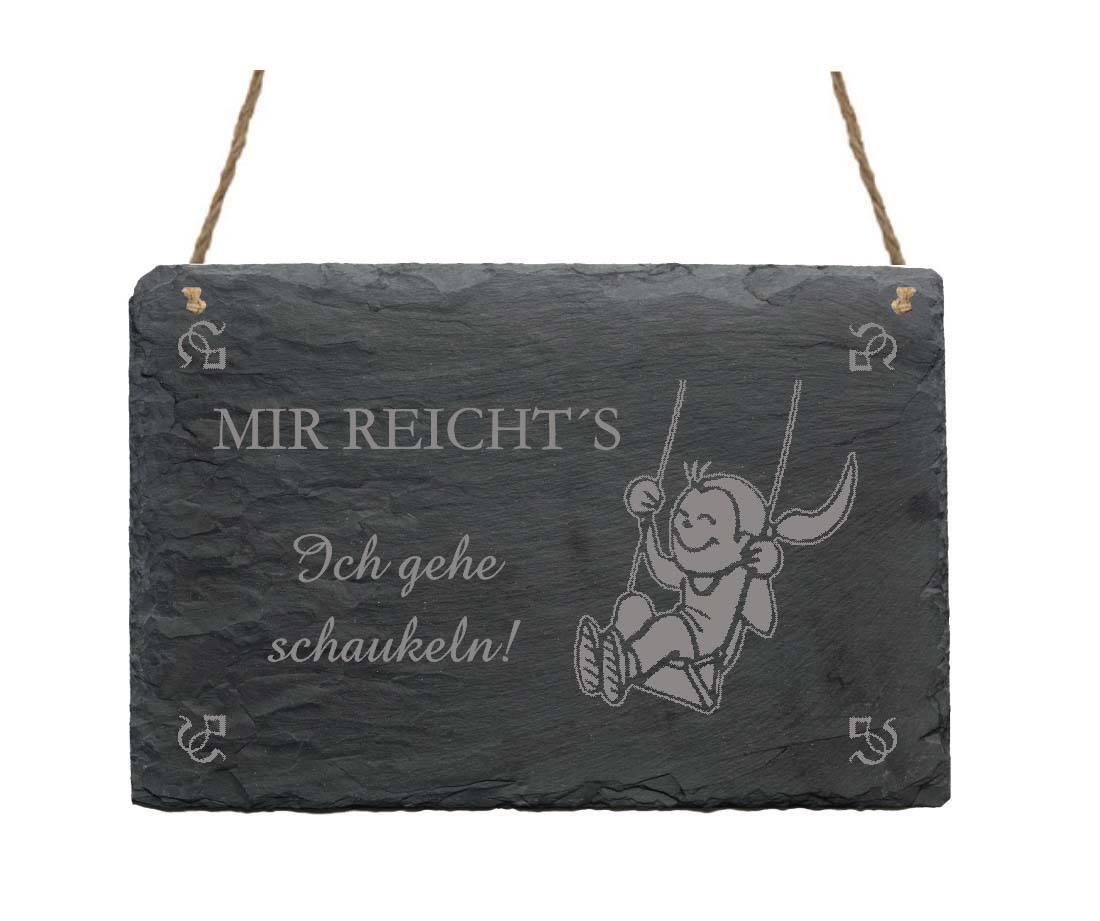 Schiefertafel « Mir reicht's... » Mädchen 1