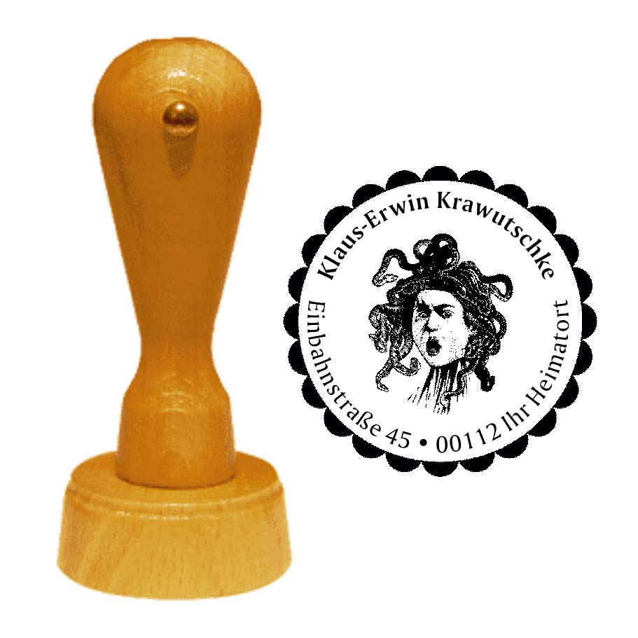 Adressenstempel « MEDUSA » mit persönlichem Wunschtext
