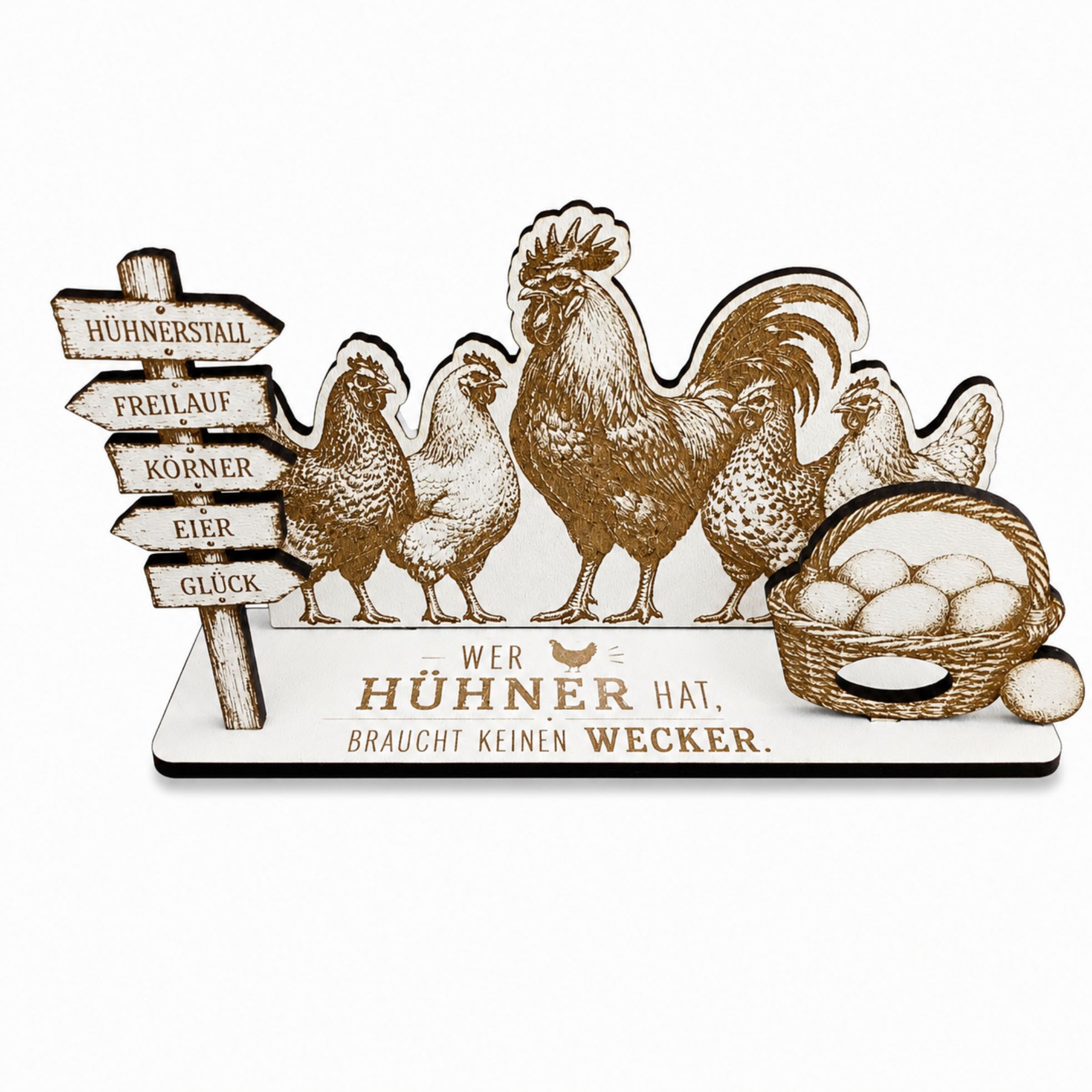 Geldgeschenk Hennen & Hahn Geschenk für Hühnerzüchter 14,5 x 8 cm