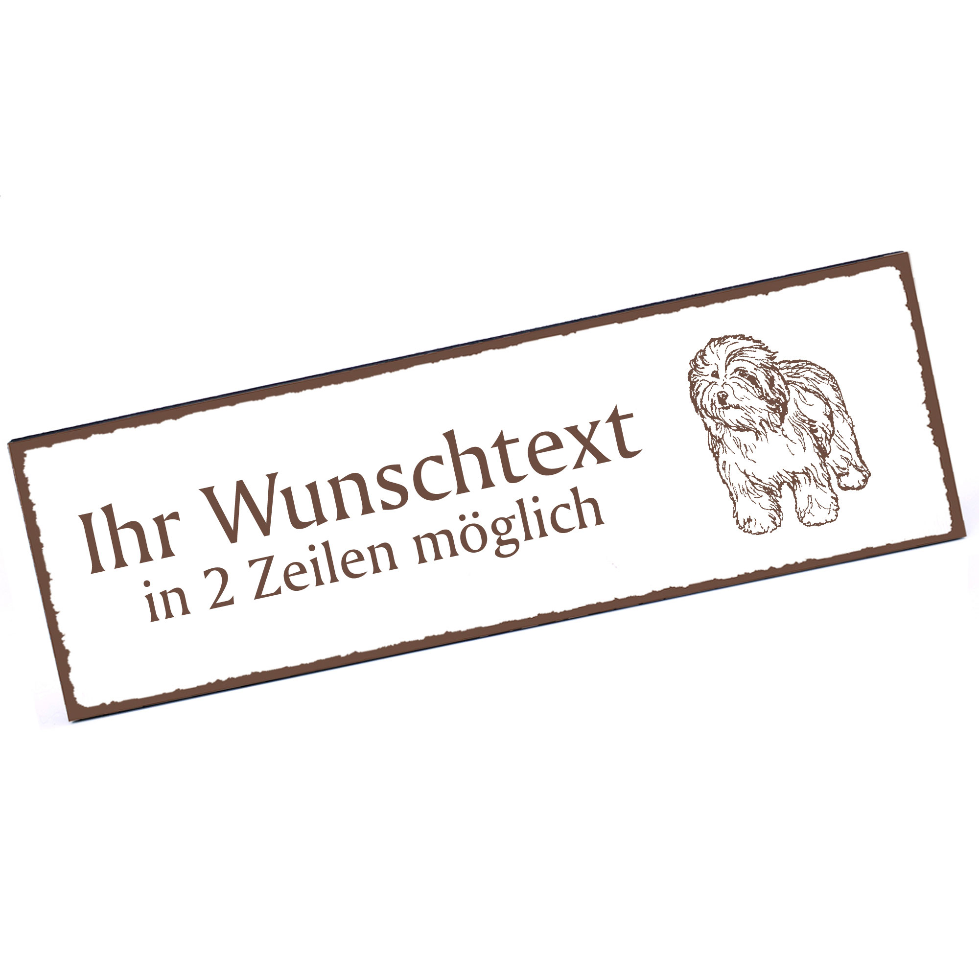 Türschild Polnischer Schäferhund  Namensschild personalisiert mit Gravur - 150mm x 50mm - selbstkleb