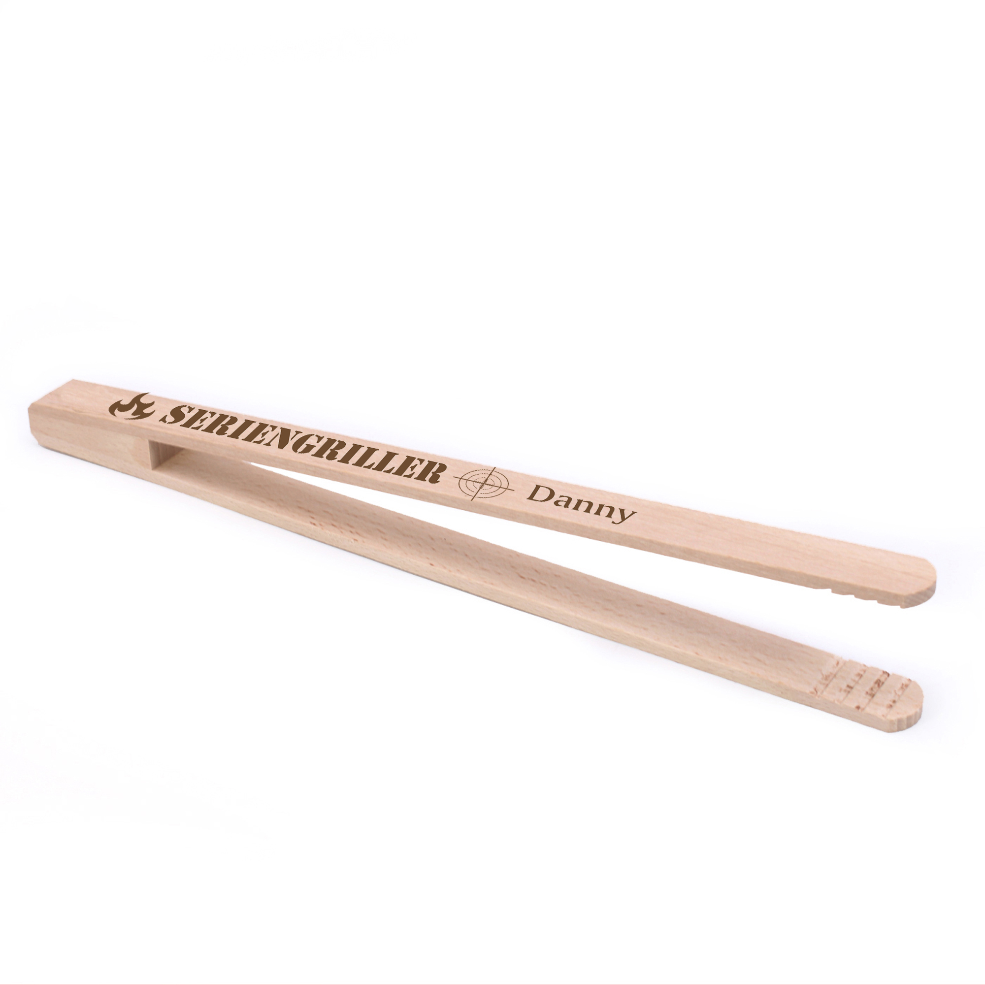 Grillzange Seriengriller personalisiert mit Namen Geschenk Grill Zubehör Grillzangen