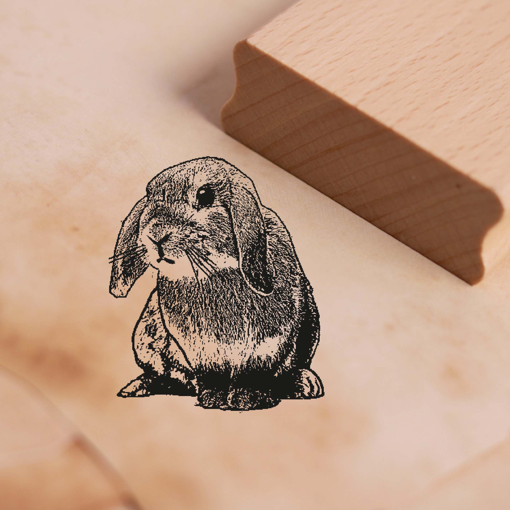 Motivstempel Süßes Zwergkaninchen Stempel Hase ca. 38 x 38 mm