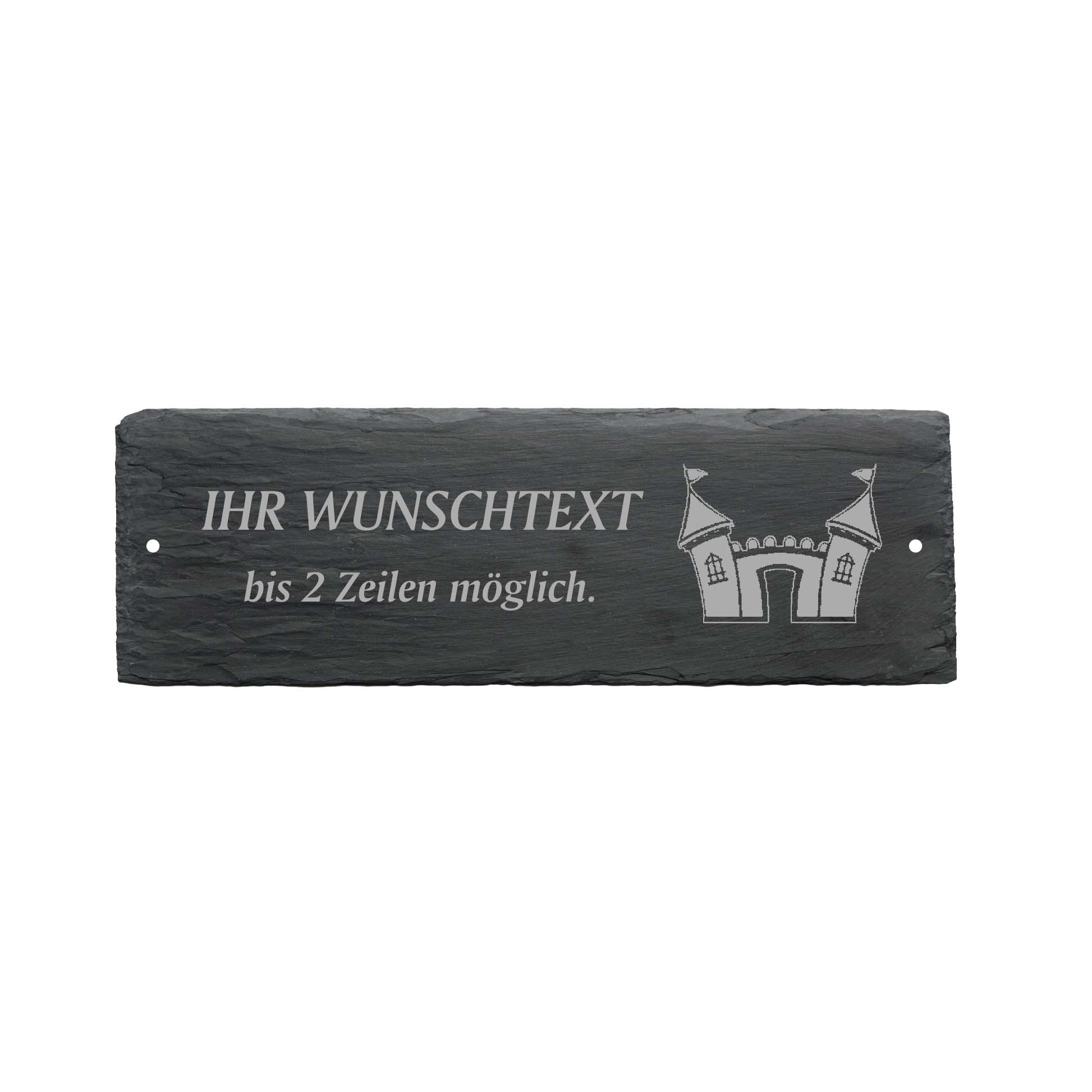 Türschild « SCHLOSS » ca. 22 x 8 cm - aus Schiefer