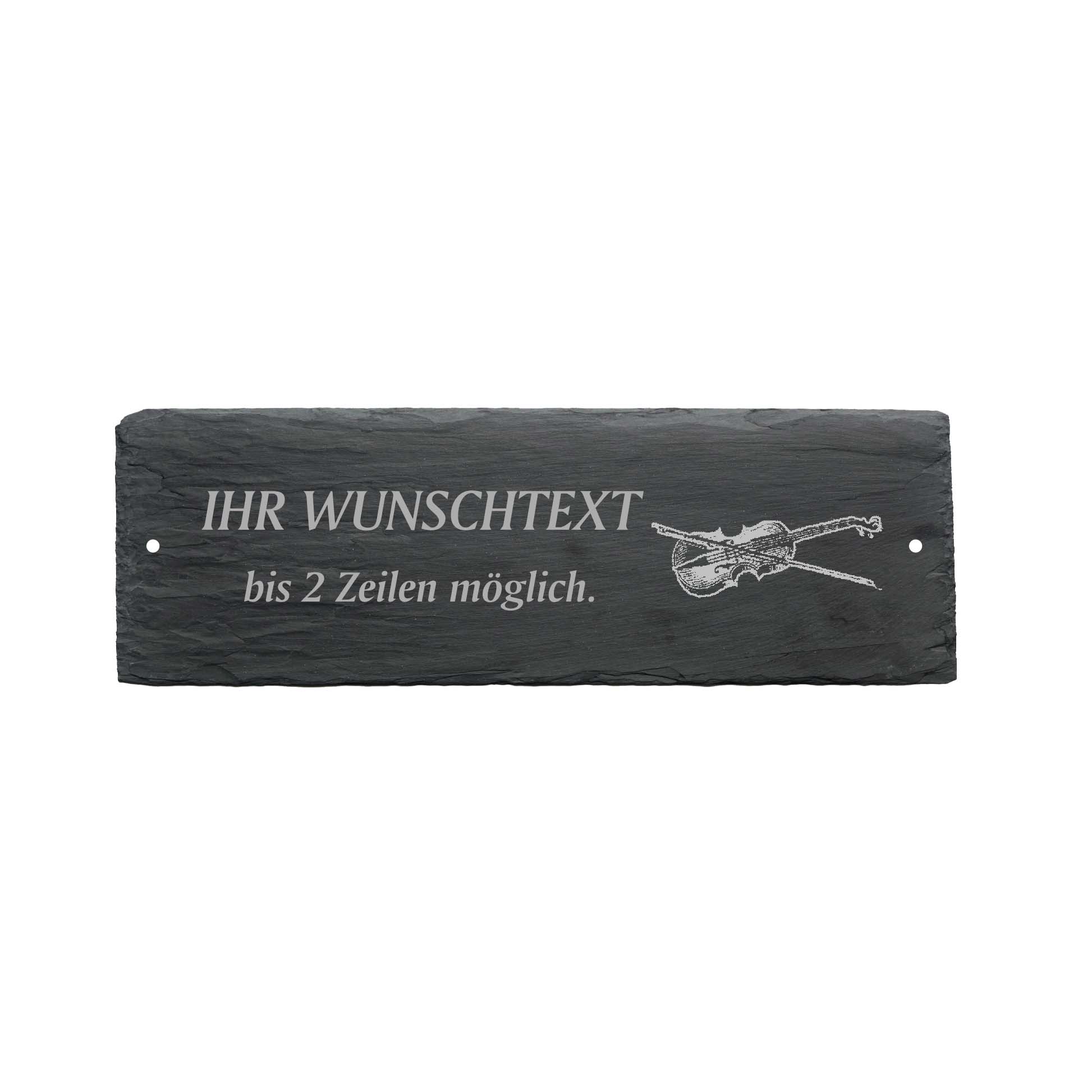 Türschild « GEIGE » ca. 22 x 8 cm - aus Schiefer
