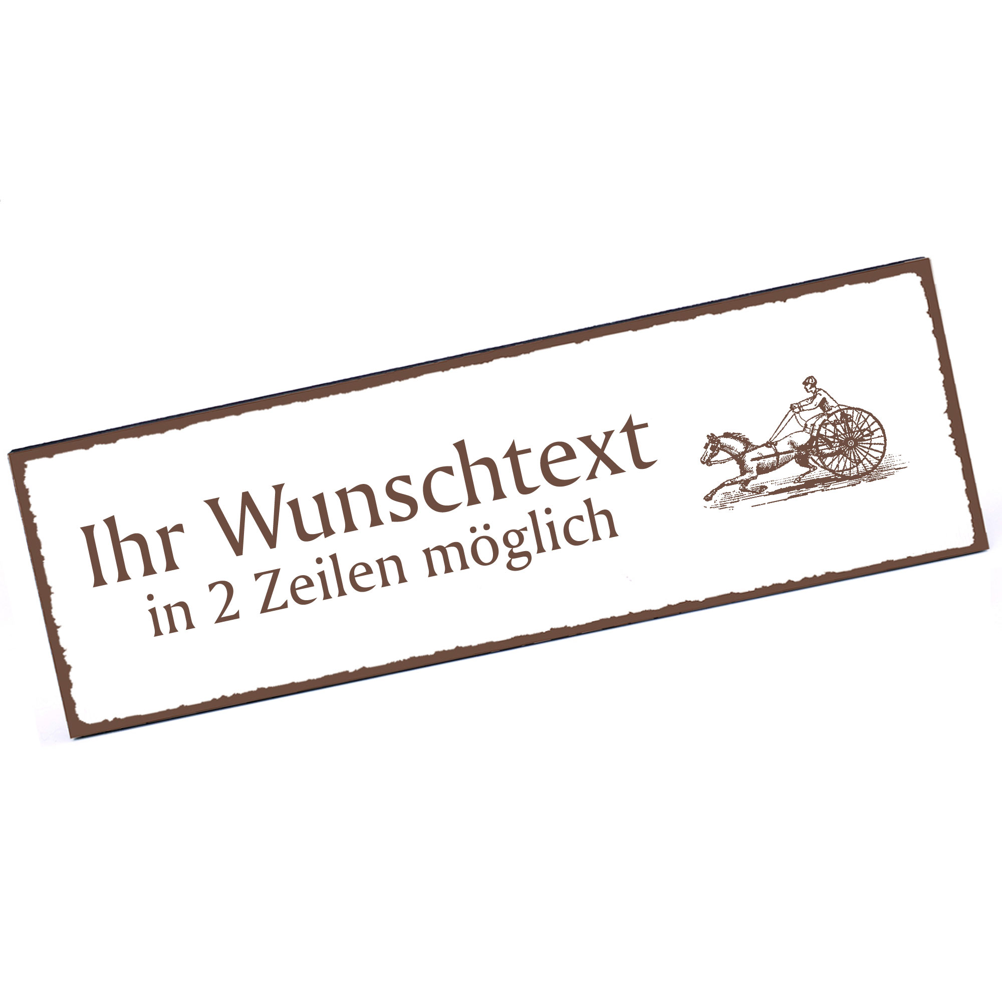 Türschild Sulky  Namensschild personalisiert mit Gravur - 150mm x 50mm - selbstklebend