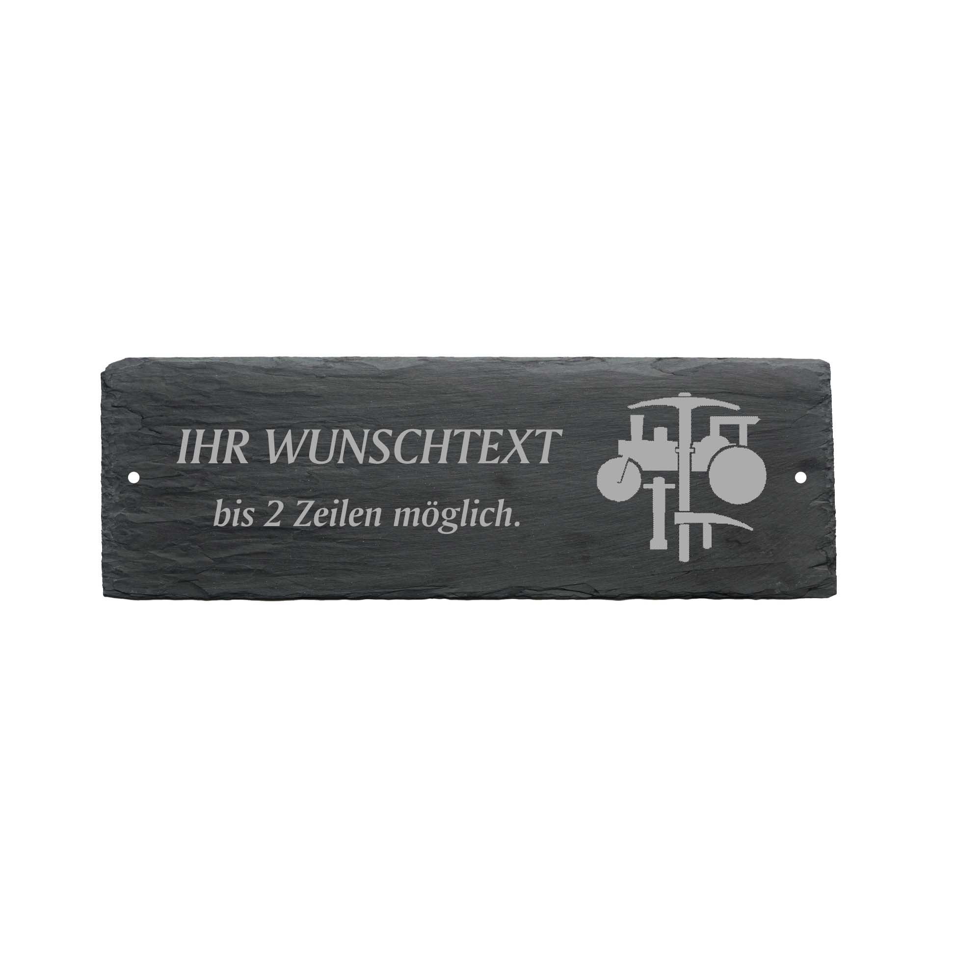 Türschild « STRAßENBAUER » ca. 22 x 8 cm - aus Schiefer