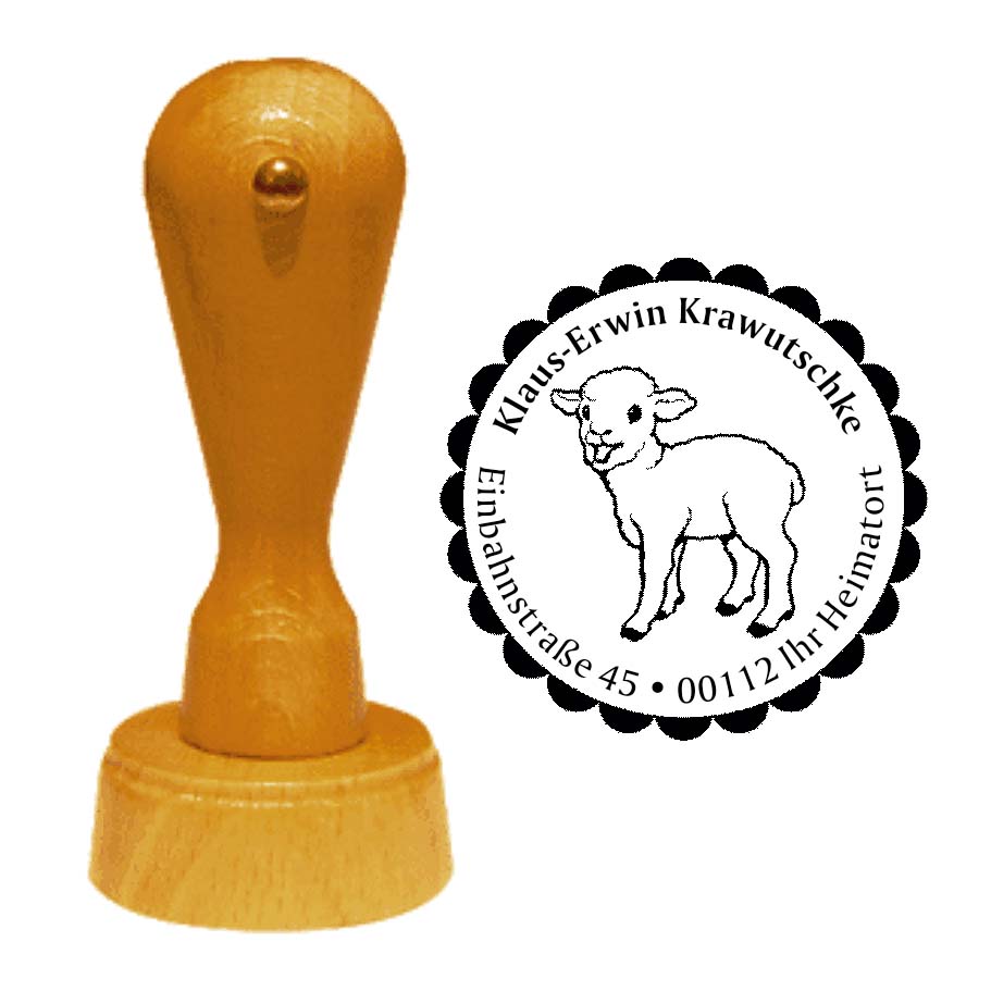 Adressenstempel « LAMM » mit persönlichem Wunschtext