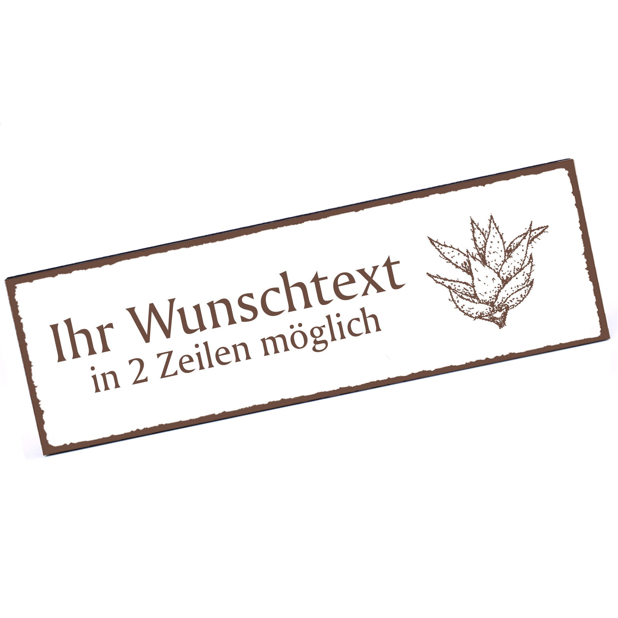 Türschild Aloe Vera  Namensschild personalisiert mit Gravur - 150mm x 50mm - selbstklebend