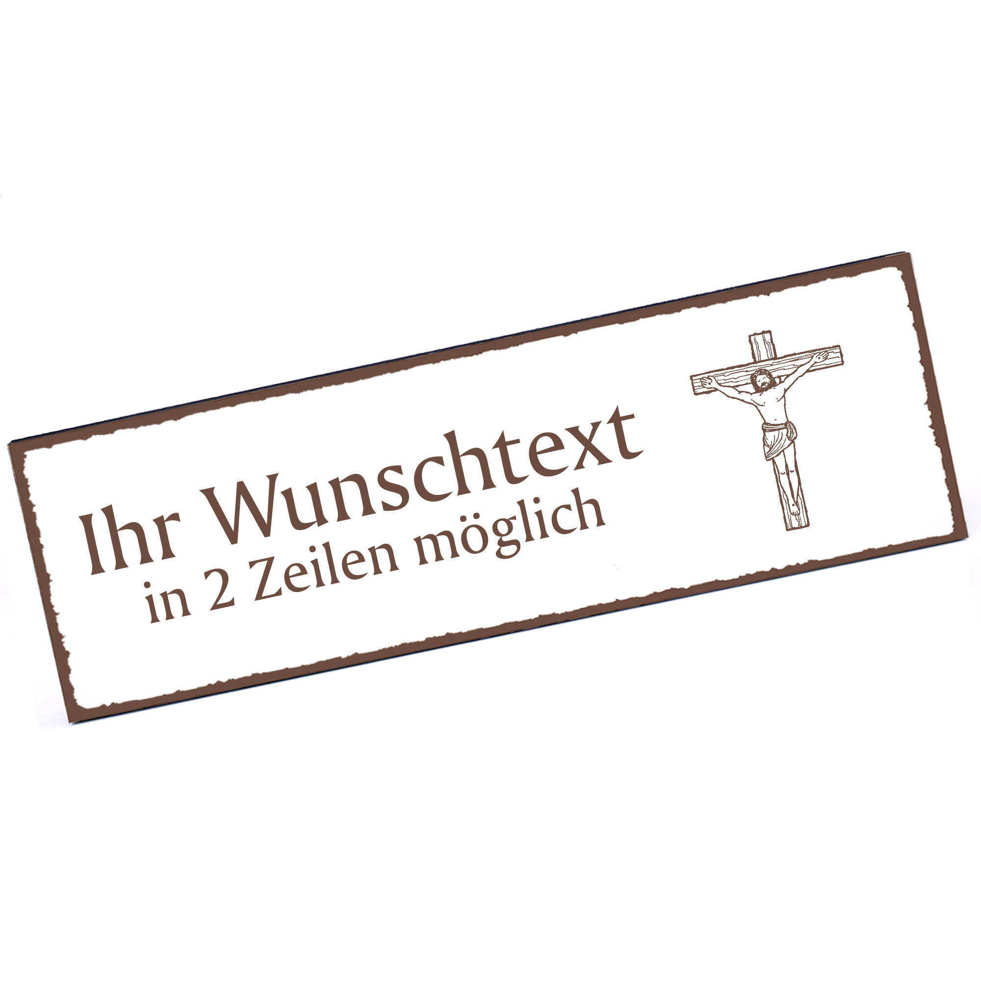 Türschild Jesus  Namensschild personalisiert mit Gravur - 150mm x 50mm - selbstklebend
