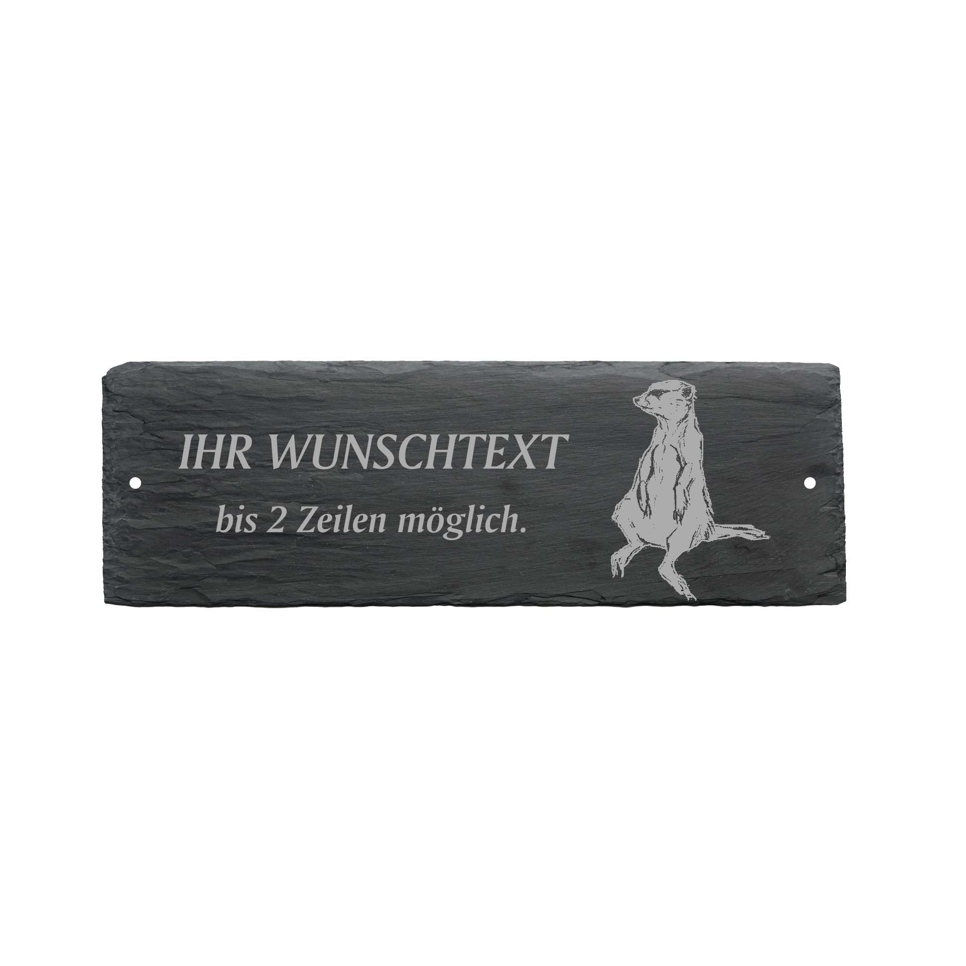 Türschild « ERDMÄNNCHEN » ca. 22 x 8 cm - aus Schiefer