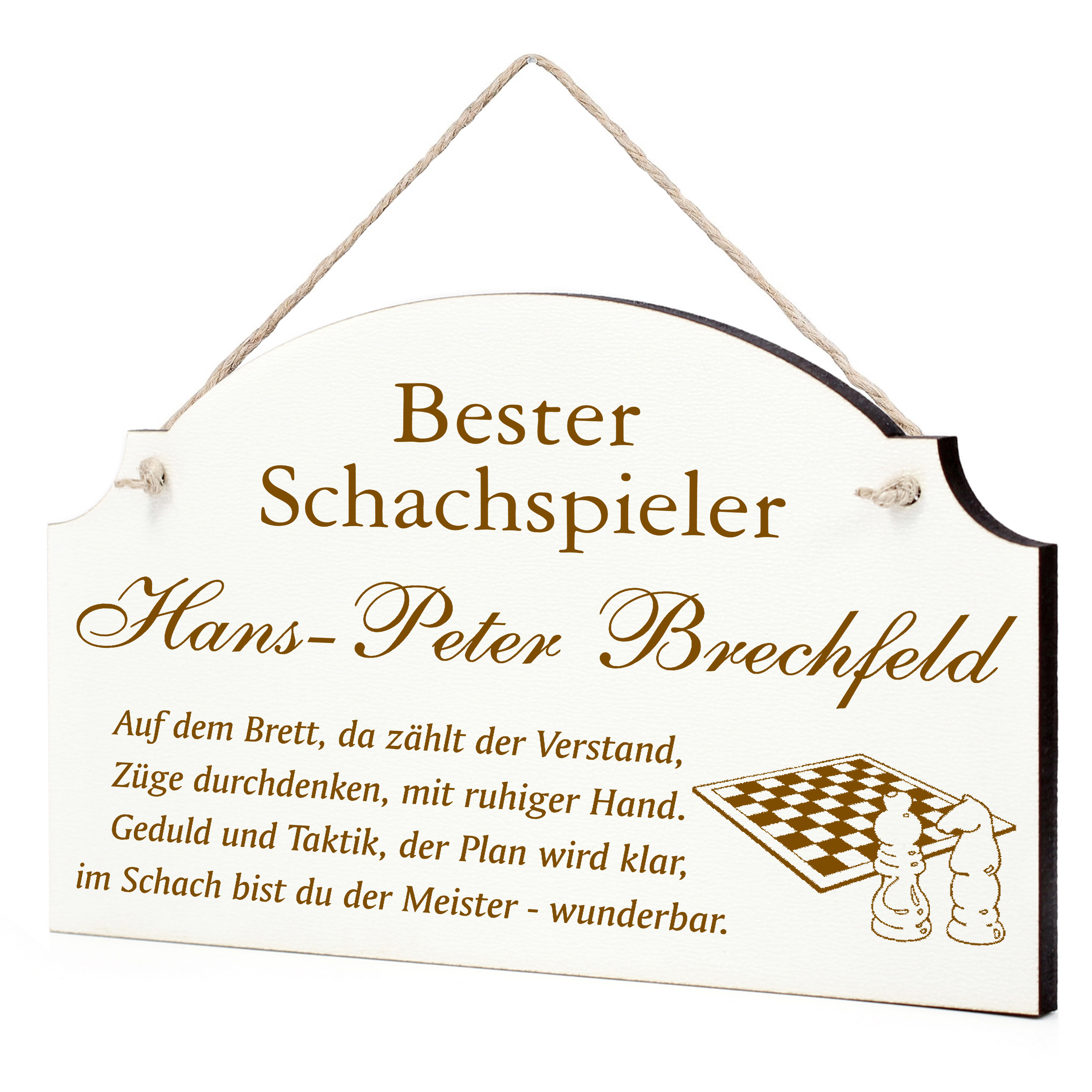 Lustiges Schach Schild - perfektes Geschenk für Schachfans, Schachspieler oder Trainer