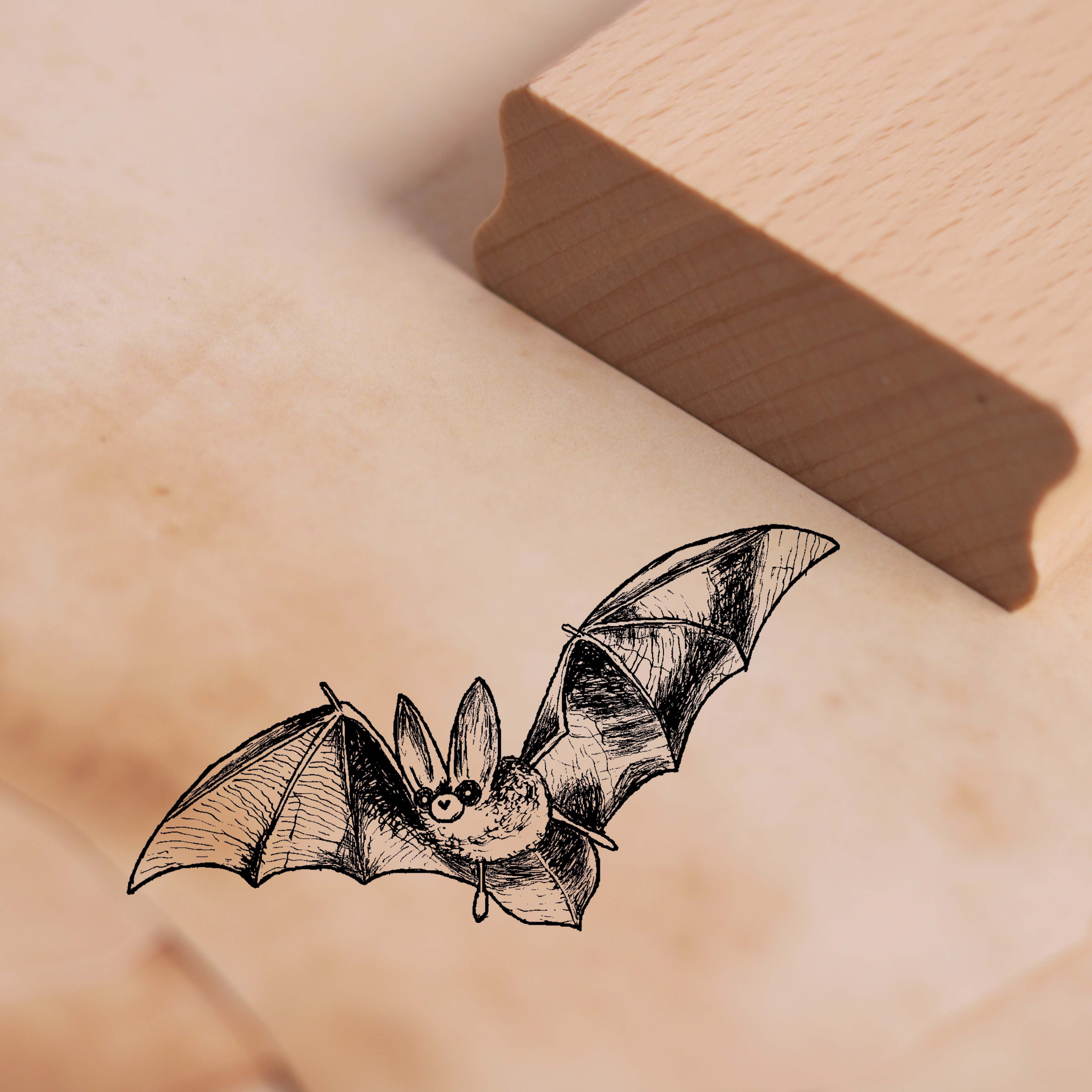 Motivstempel Fledermaus Stempel 48mm x 28mm