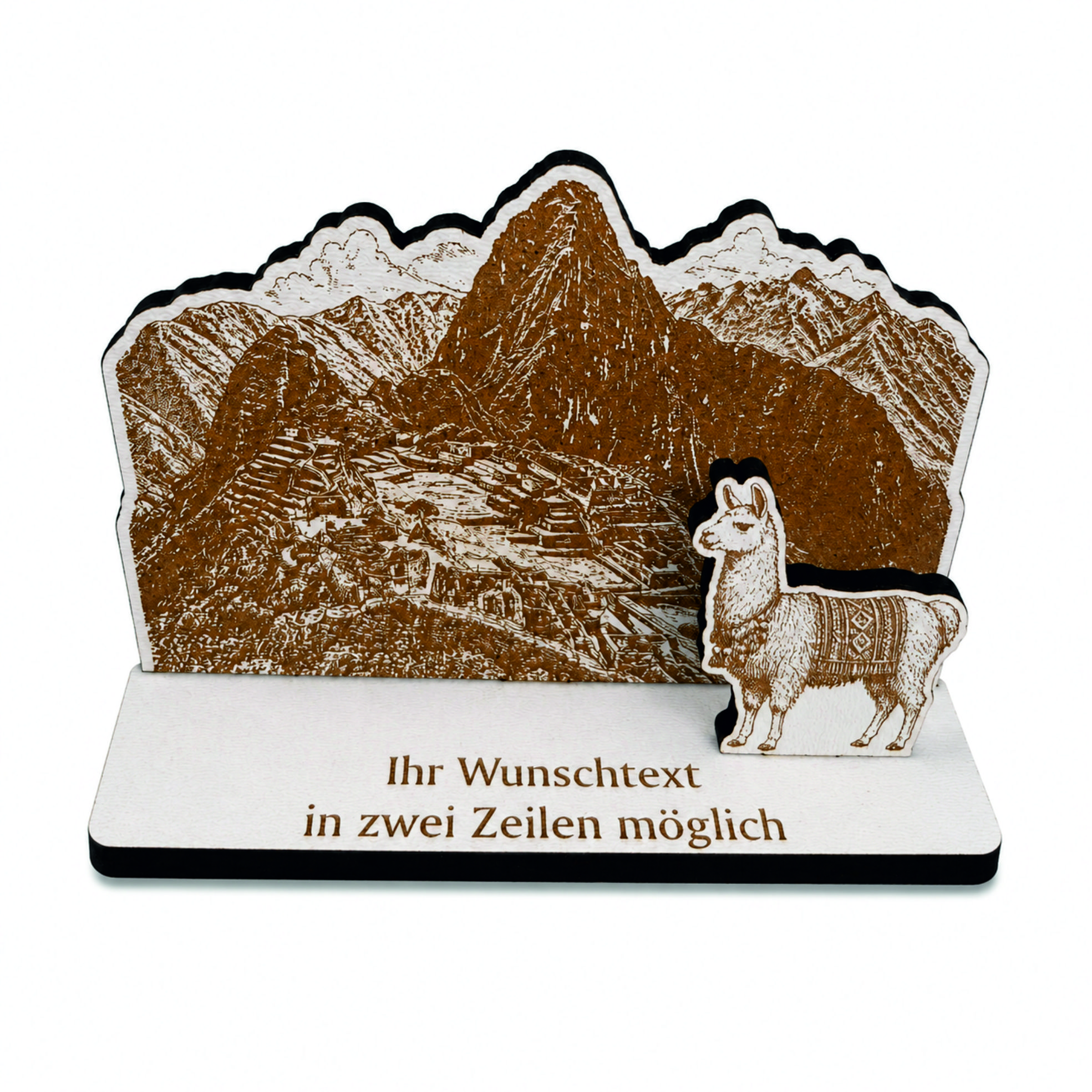 Reisegutschein Peru Machu Picchu  personalisiert - Schild für Geld Gutschein - 11 x 7 cm