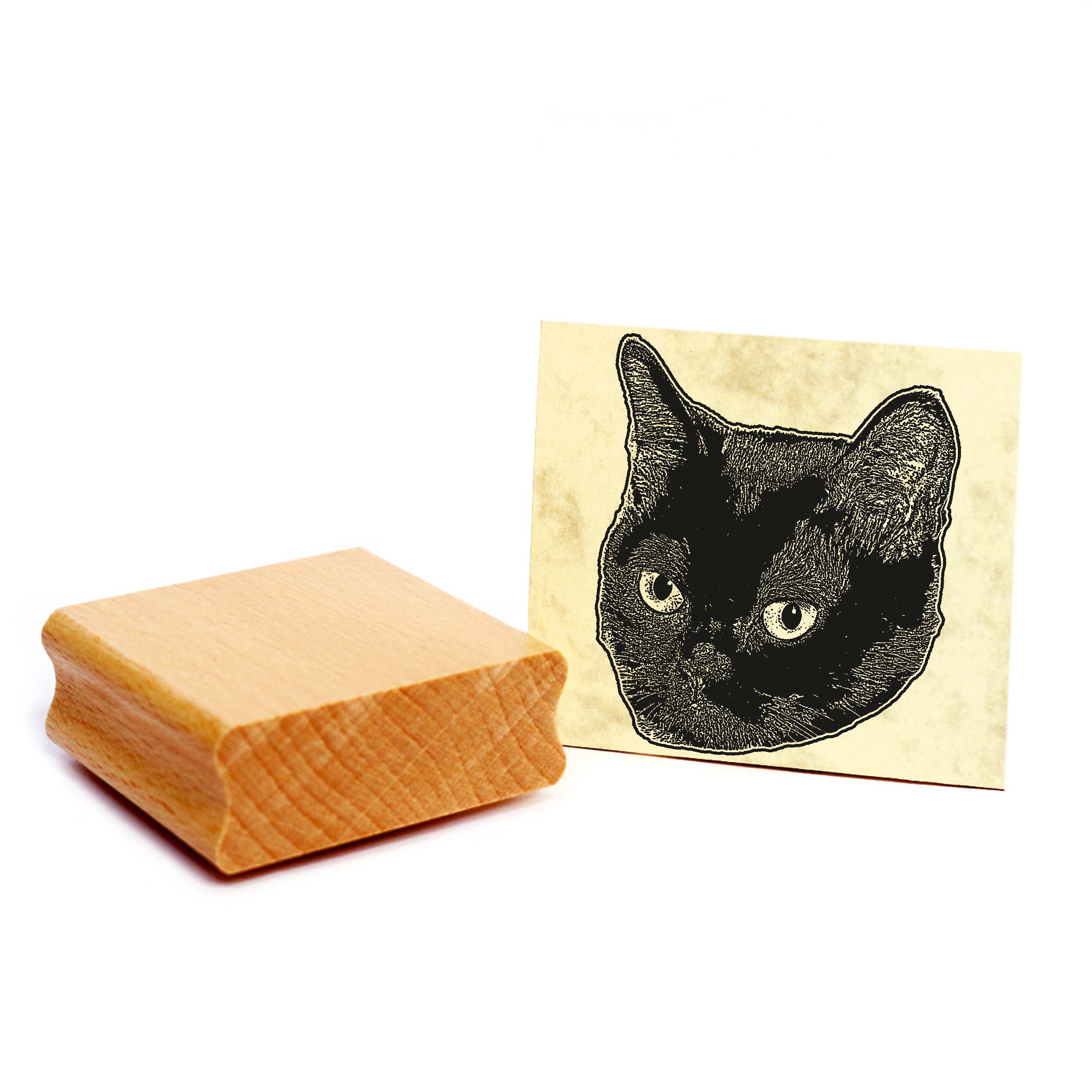 Motivstempel Bombay-Katze - Stempel Katze Holzstempel ca. 48 x 48 mm