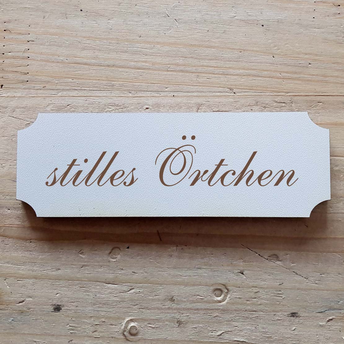 Selbstklebendes Schild « stilles Örtchen »
