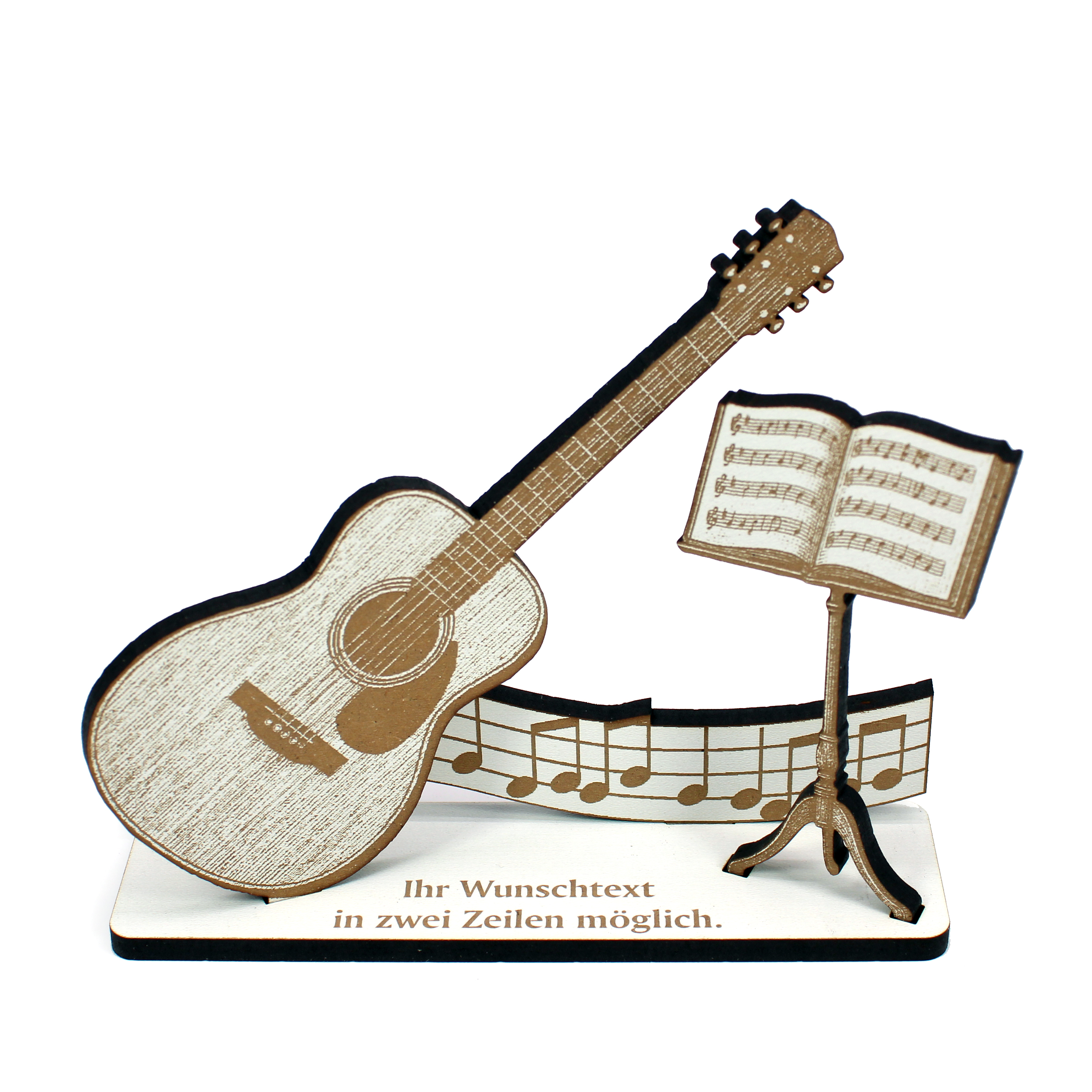 Dekoaufsteller Gitarre – Geschenk für Musiker mit Wunschtext - Gitarrist & Gitarristin  –  Geldgeschenk
