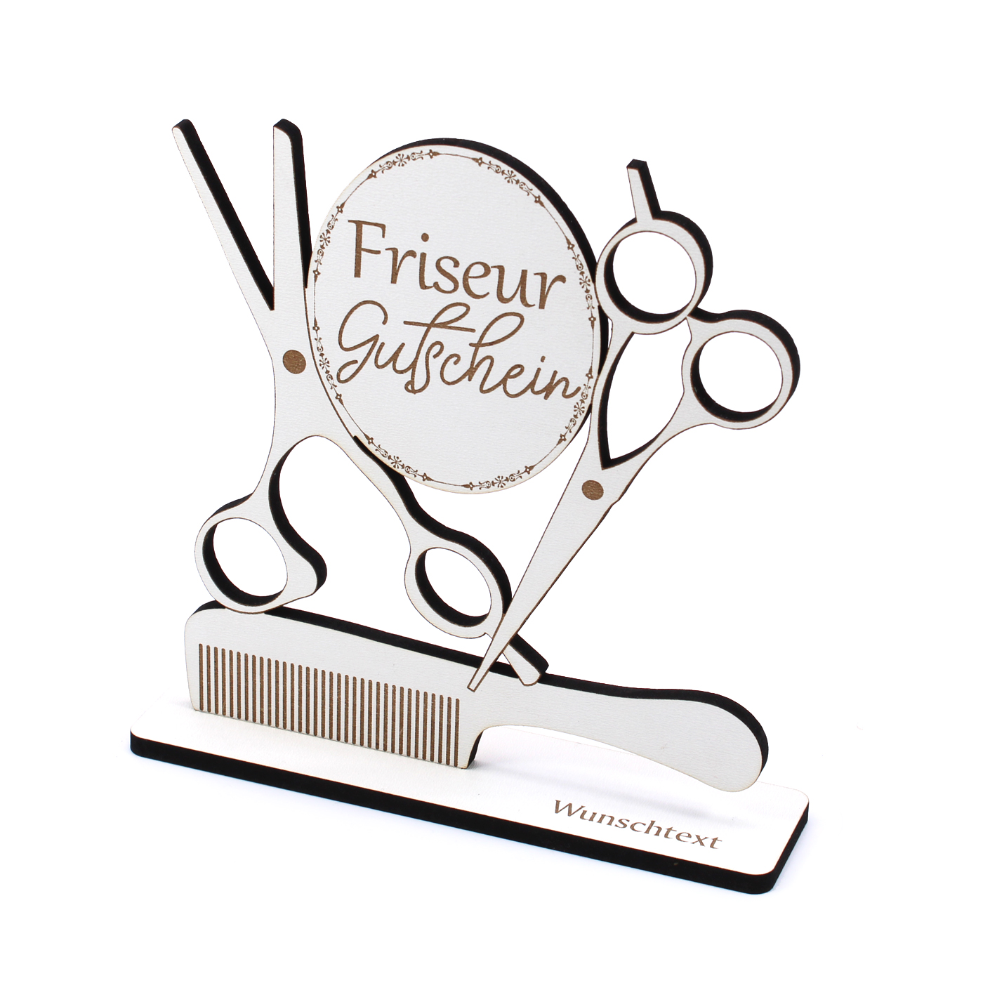 Geldgeschenk Friseur Friseurgutschein - inkl. Wunschtext - Schild für Geld Gutschein