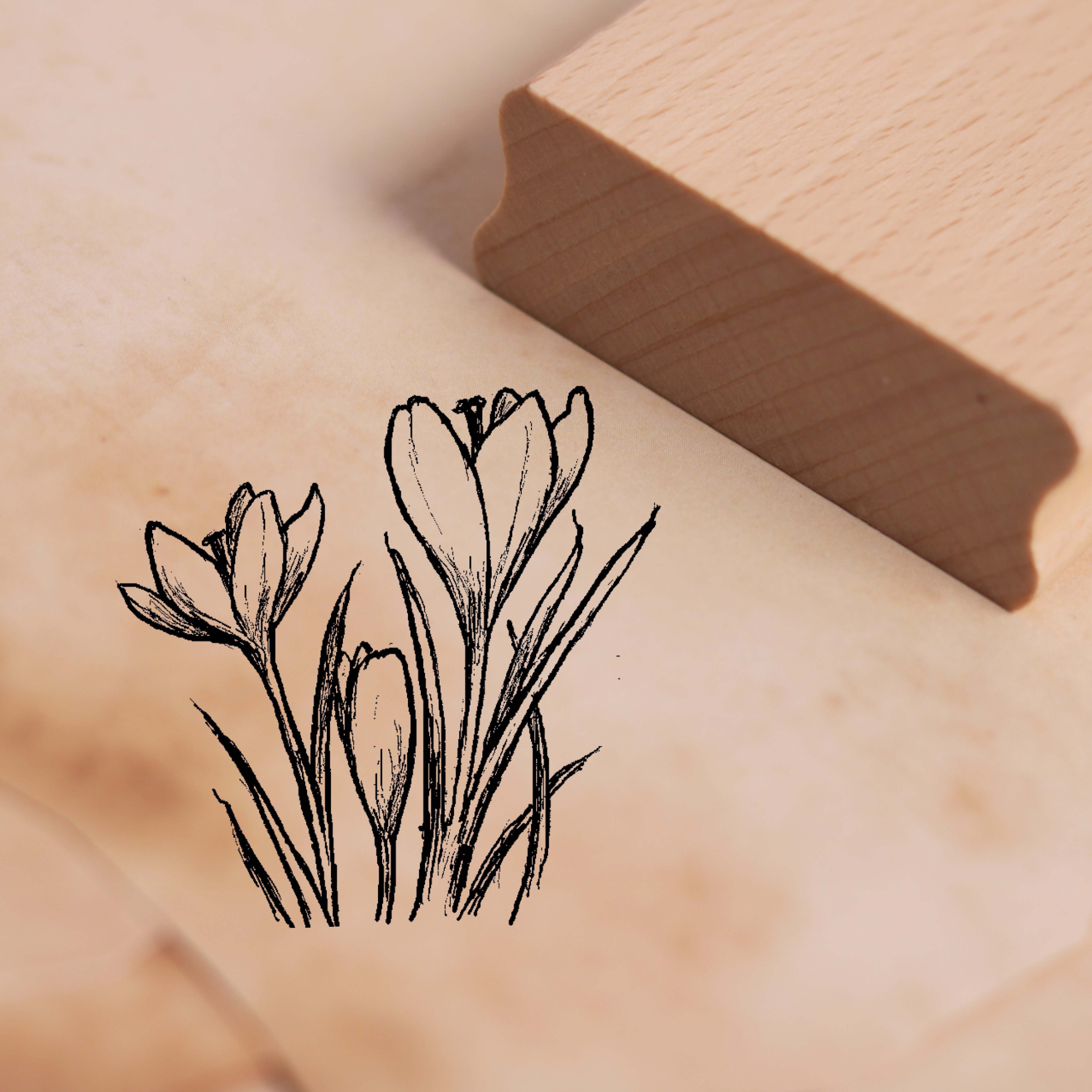 Motivstempel Krokus Stempel Frühblüher 48 x 48 mm