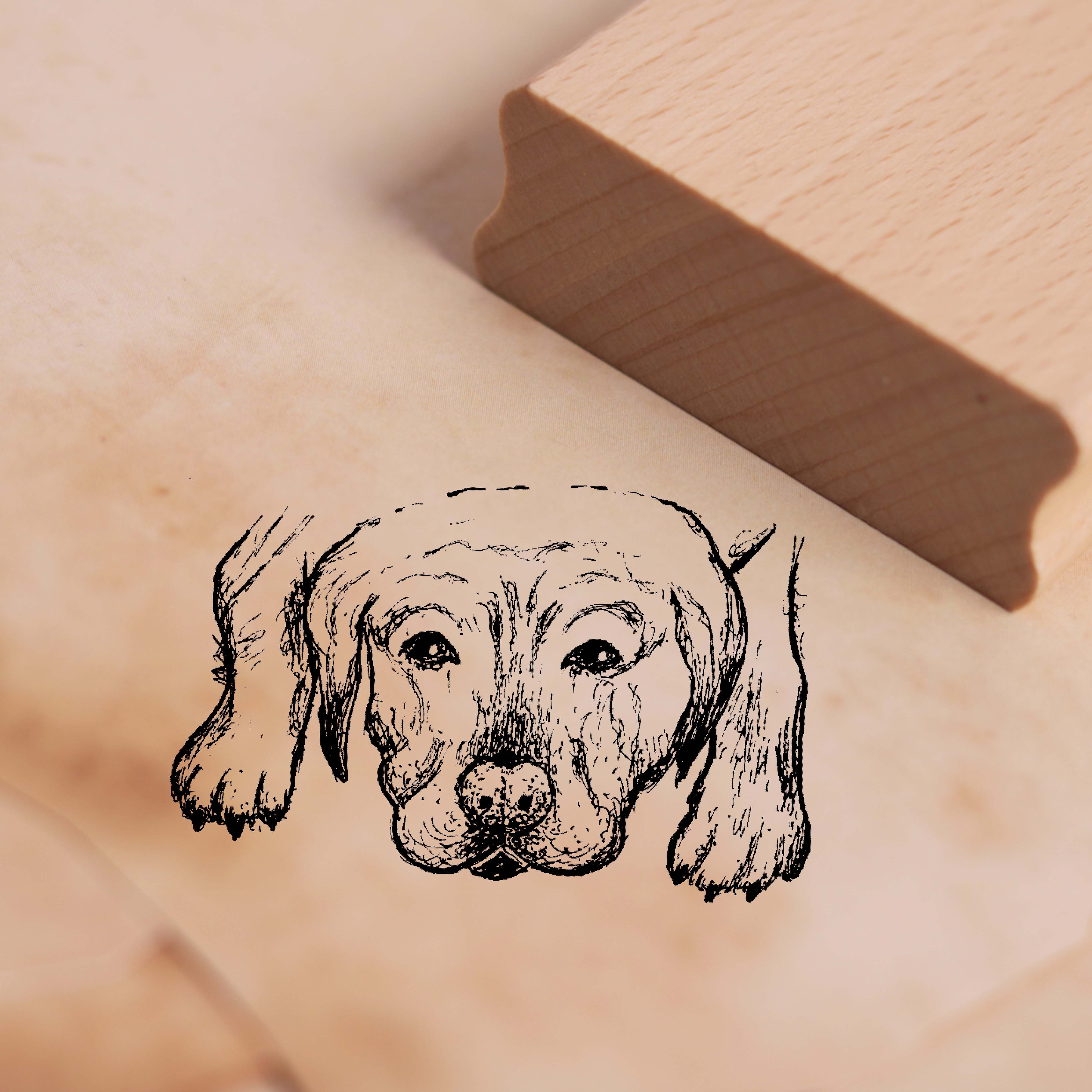 Motivstempel Schläfriger Labrador Stempel 38mm x 25mm