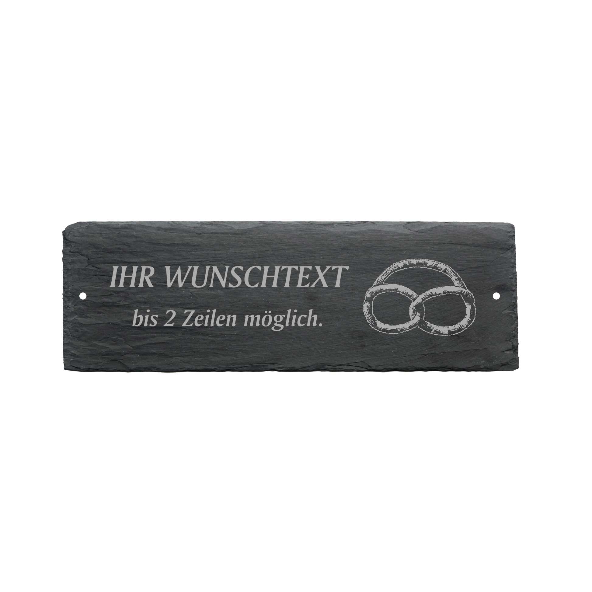 Türschild « BÄCKER BREZEL » ca. 22 x 8 cm - aus Schiefer