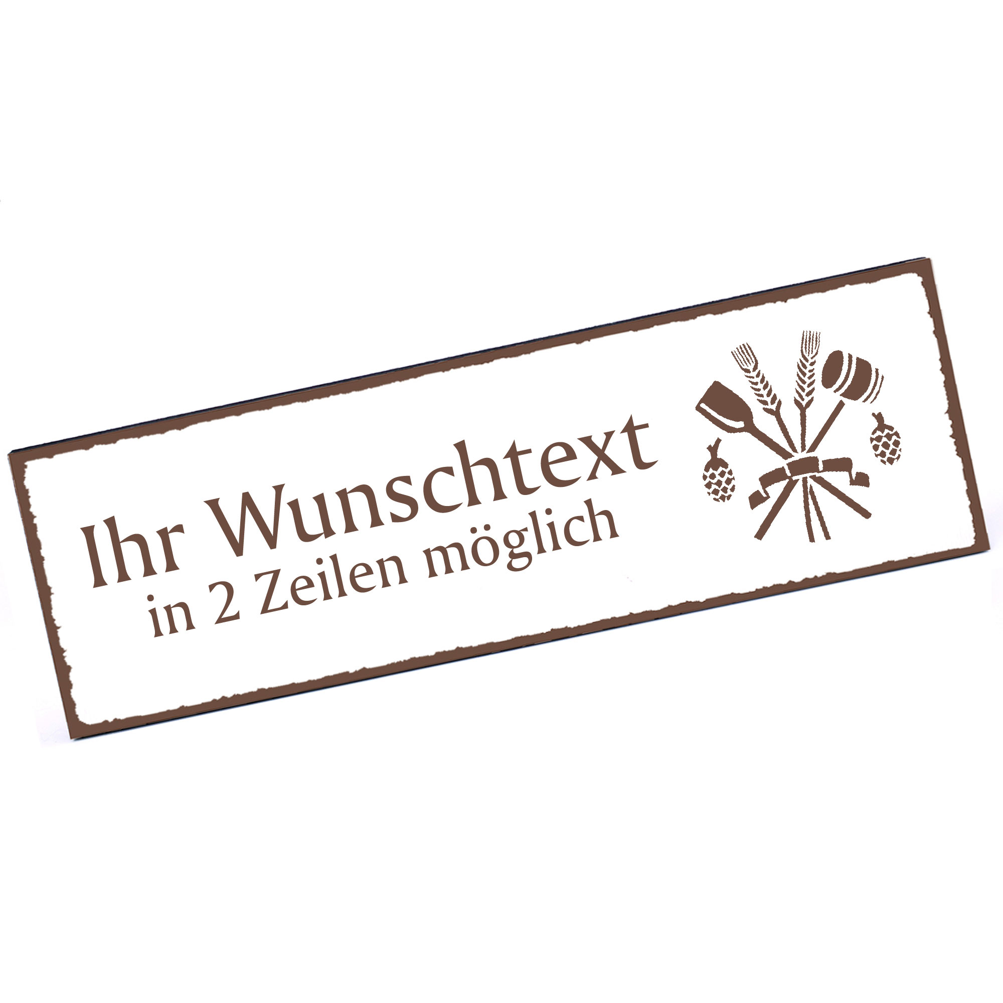Türschild Brauer  Namensschild personalisiert mit Gravur - 150mm x 50mm - selbstklebend