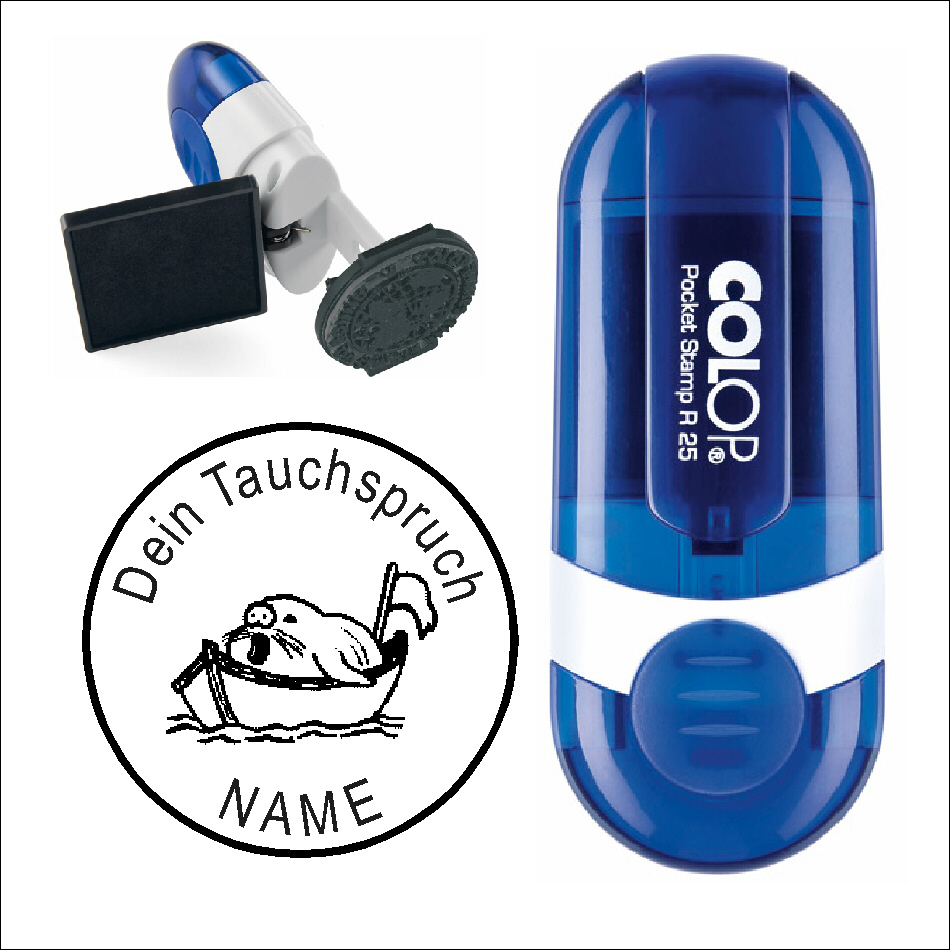Taucherstempel « Seerobbe im Boot »