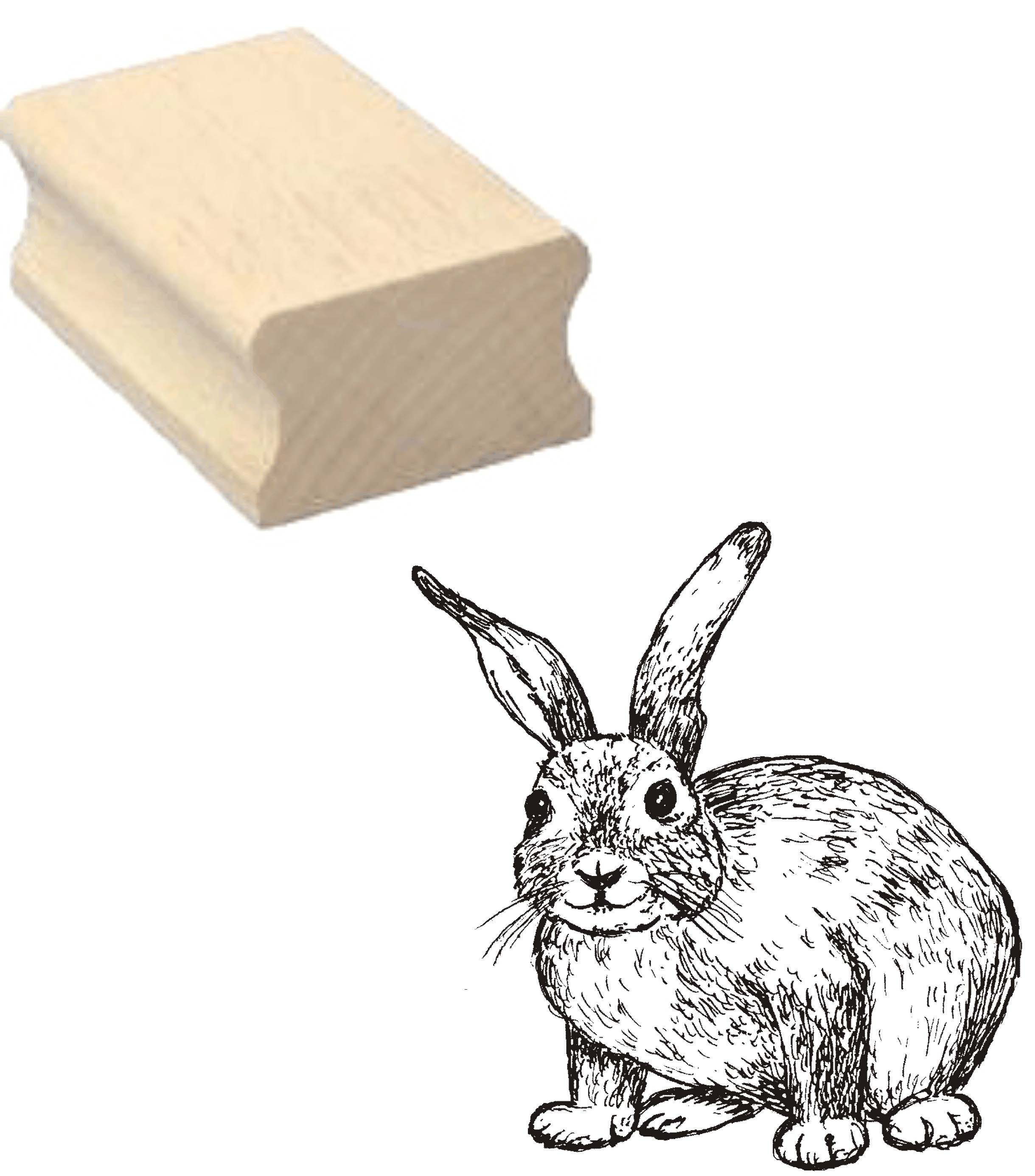 Stempel « KANINCHEN » Motivstempel 40 x 40 mm