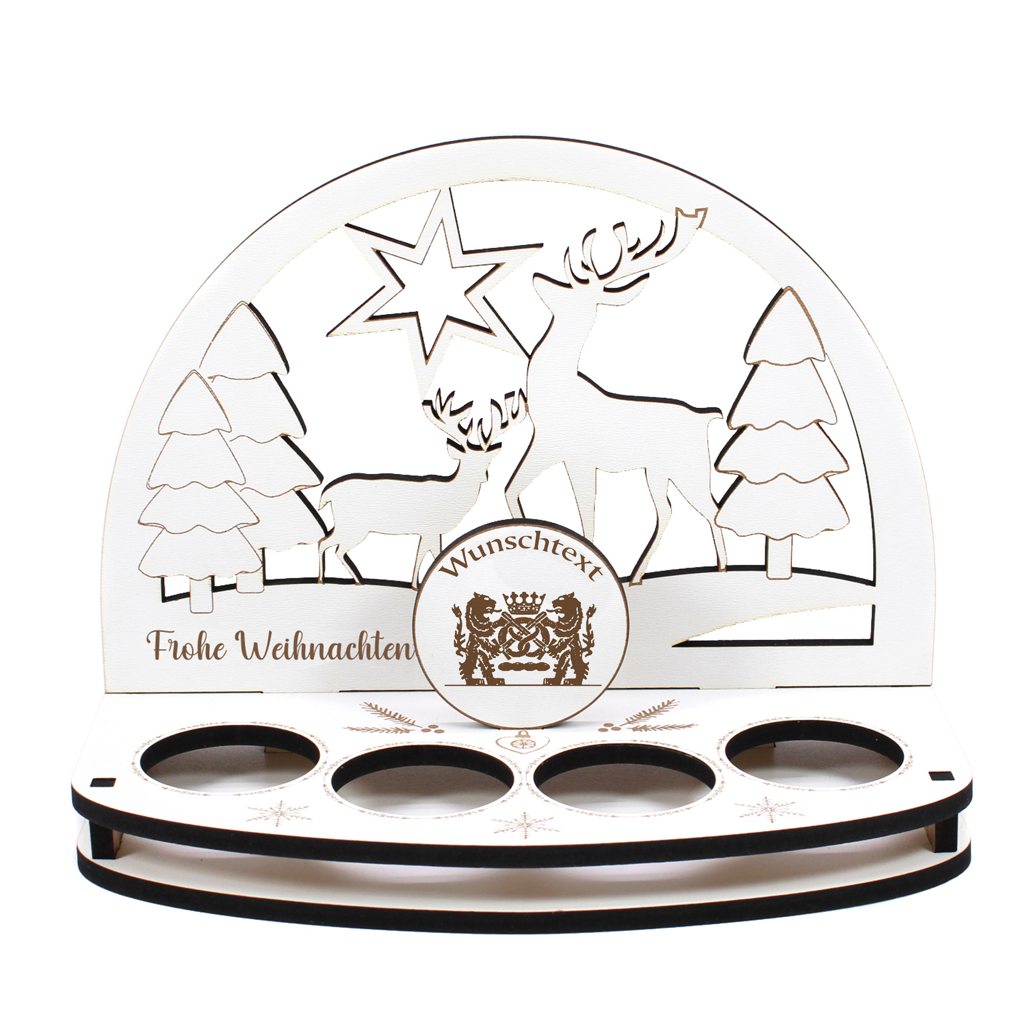 Deko Schwibbogen Bäcker Teelichthalter personalisiert Weihnachten Weihnachtsdekoration