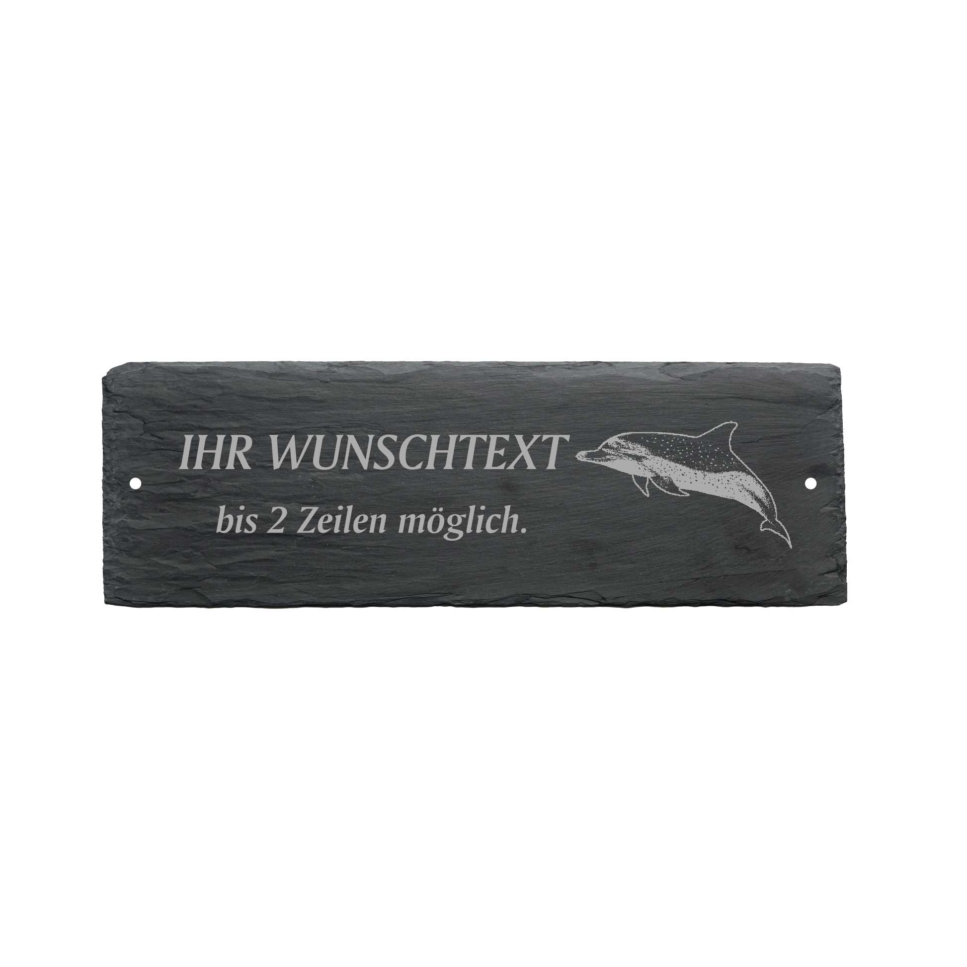 Türschild « DELFIN » ca. 22 x 8 cm - aus Schiefer